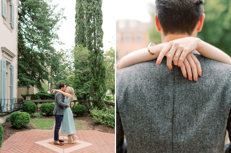 Monument Avenue Richmond Engagement Photo