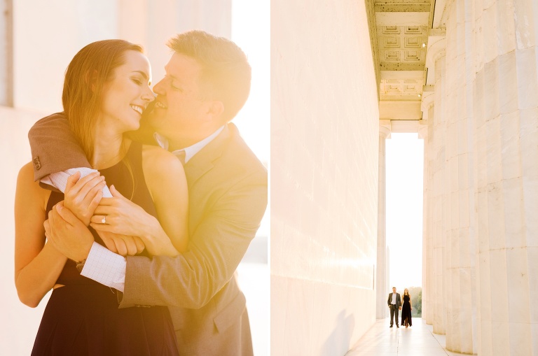 Lincoln Memorial Engagement Photo