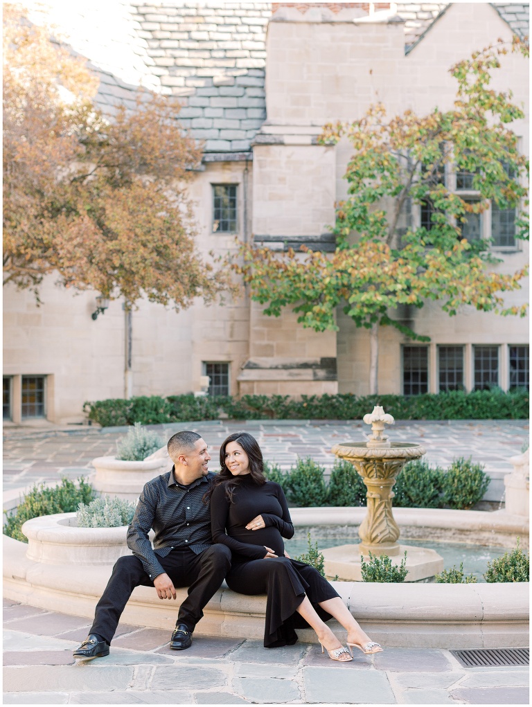 Greystone Mansion maternity photo