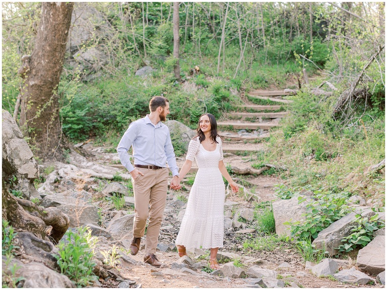 Great Falls Park Virginia Engagement Photo