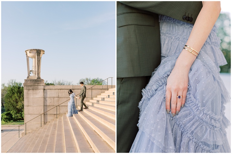 Lincoln Memorial engagement photo