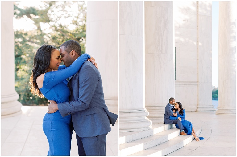 Jefferson Memorial Washington DC Engagement Photo