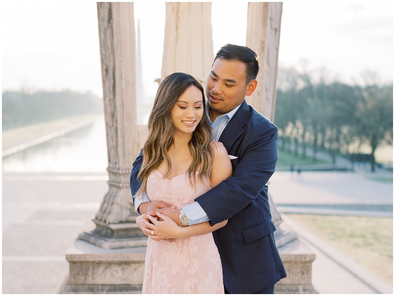 Lincoln Memorial Engagement Photo