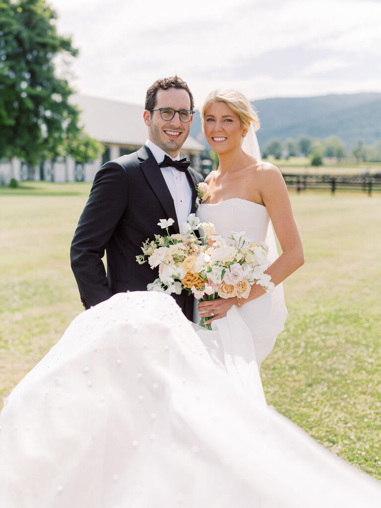 King Family Vineyards wedding bride and groom portrait