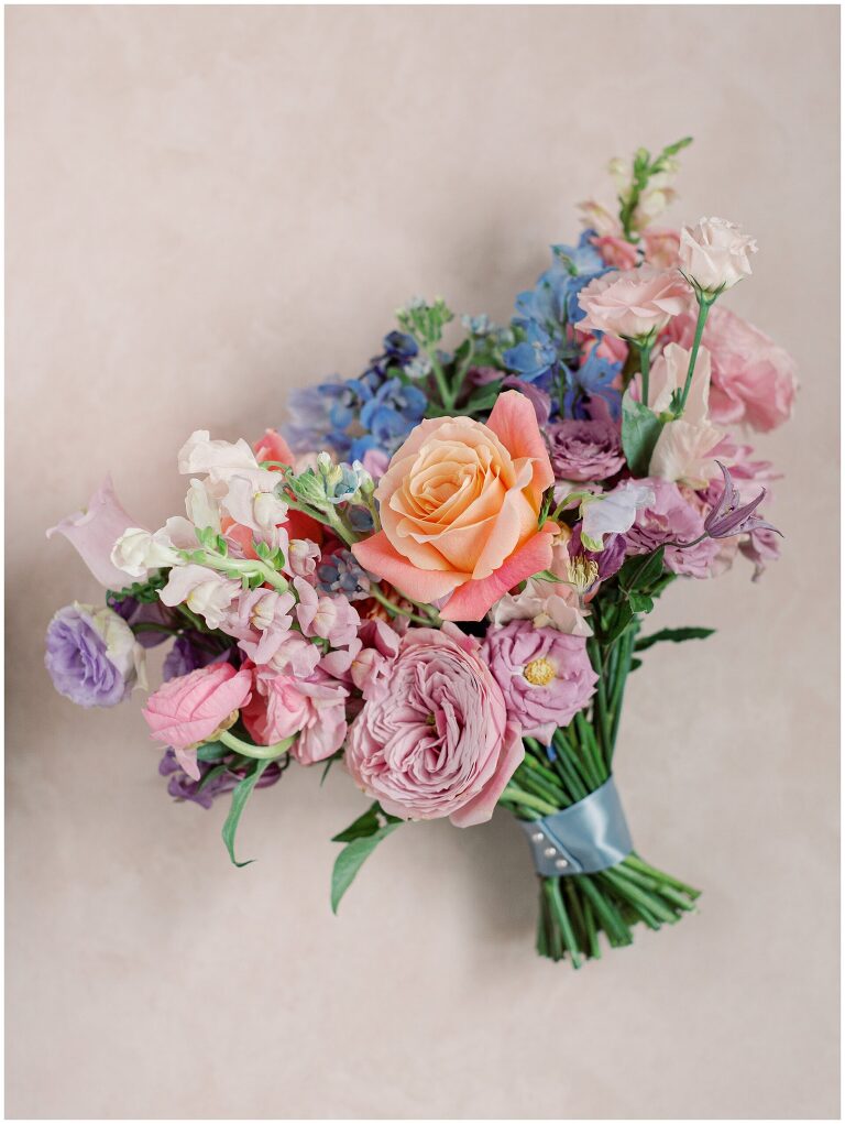 bouquet flatlay