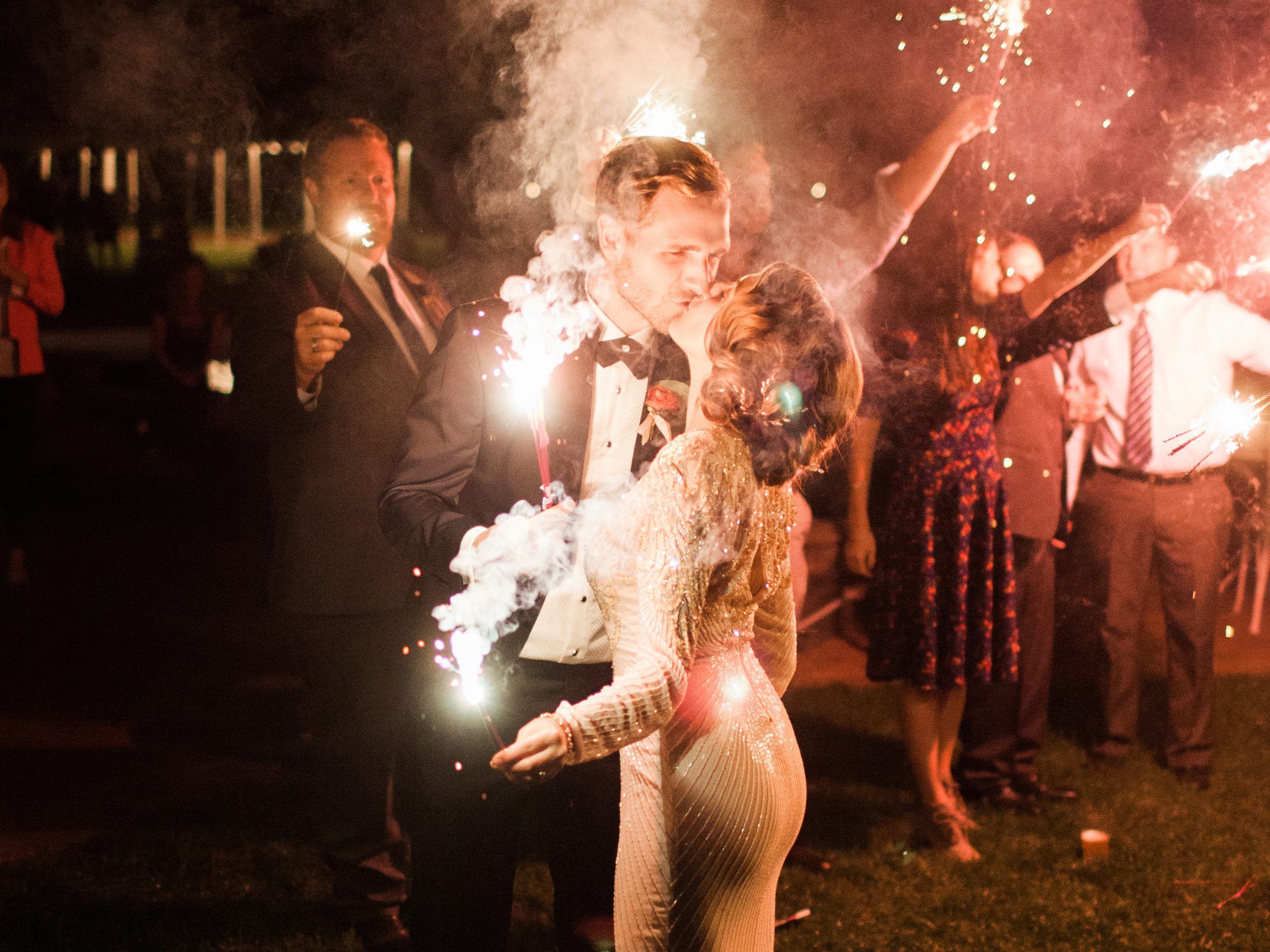 Sparkler Exit by Molly Lichten Photography
