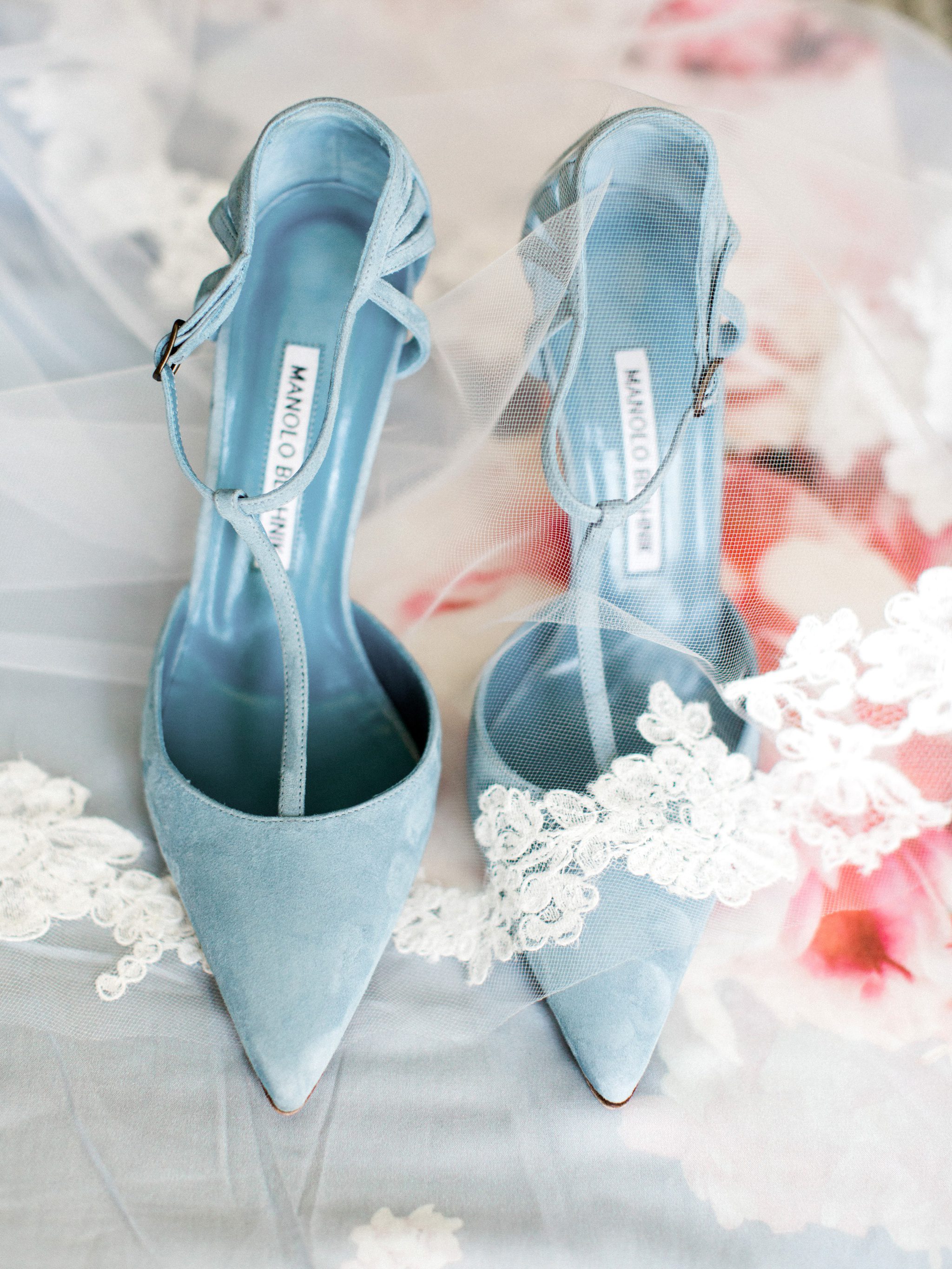 Periwinkle Wedding Shoes by Molly Lichten Photography