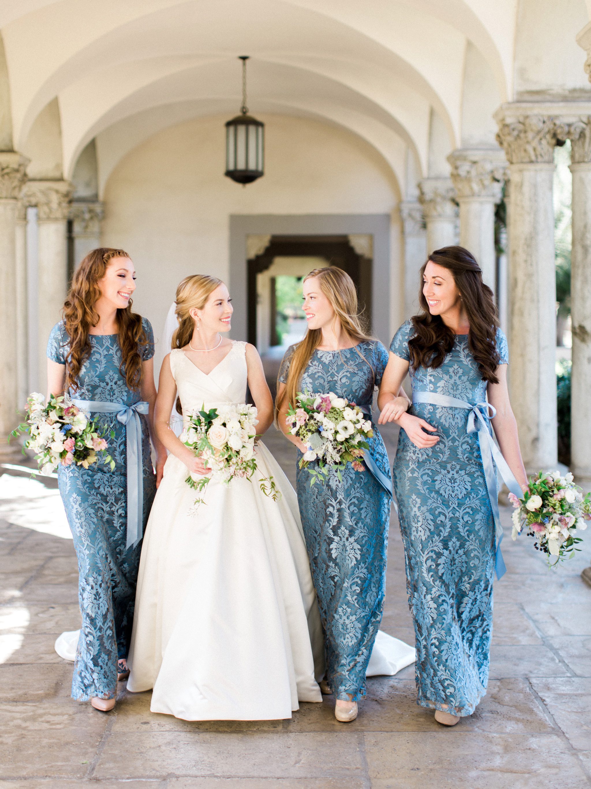 Periwinkle Bride and Bridesmaids by Molly Lichten Photography