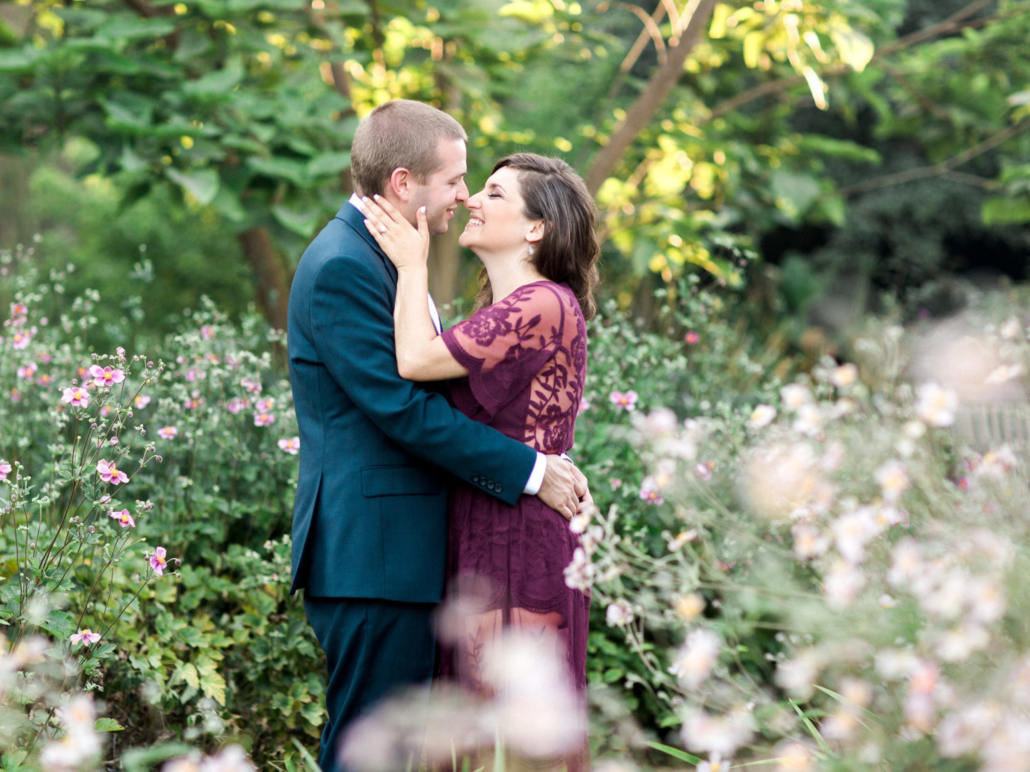 Garden Engagement Photo