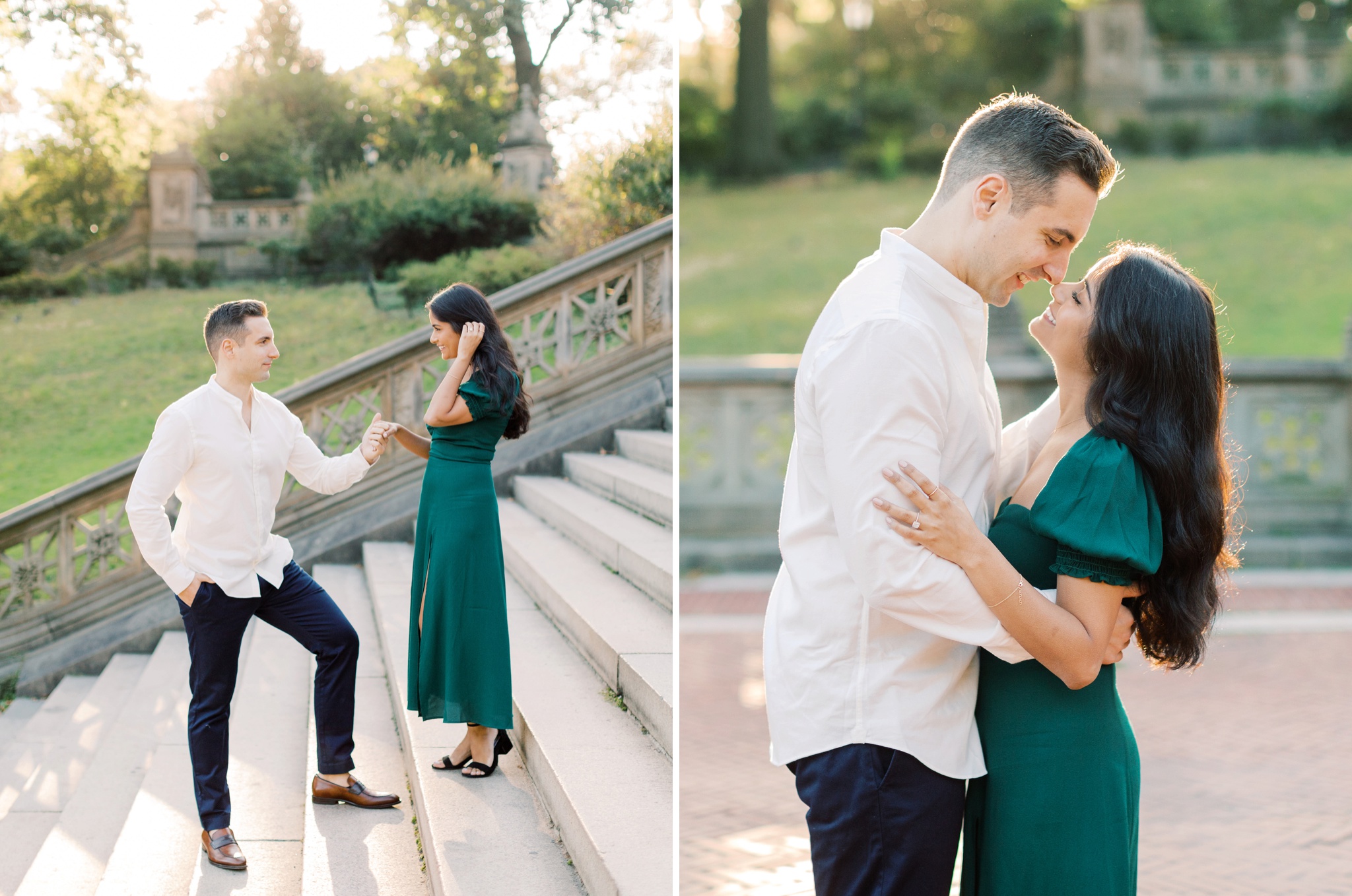 Central Park Engagement Photo