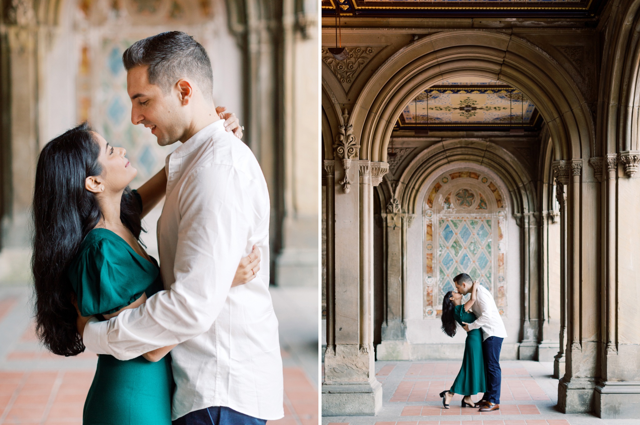 Bethesda Terrace Engagement Photo