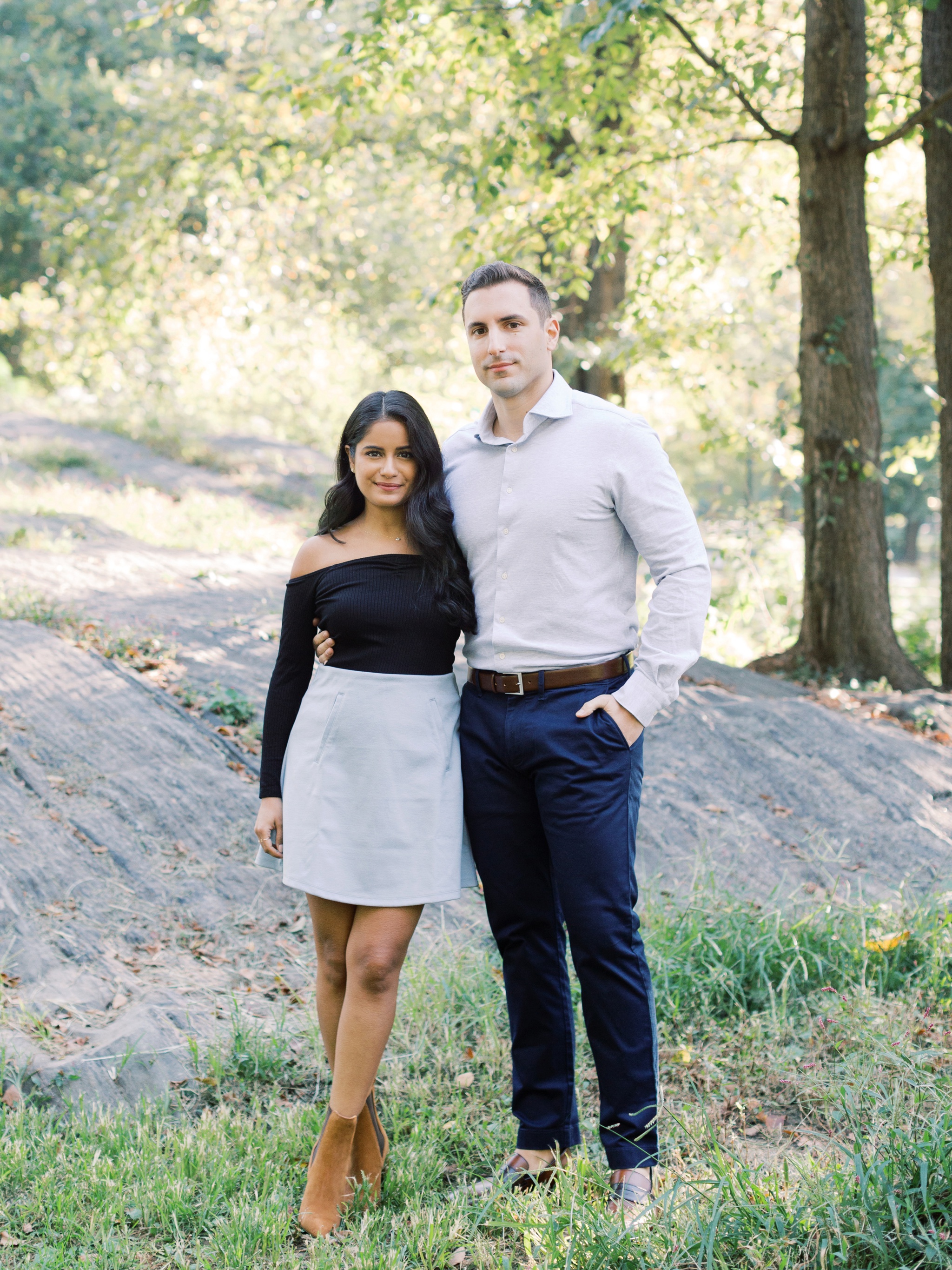 Central Park Engagement Photo