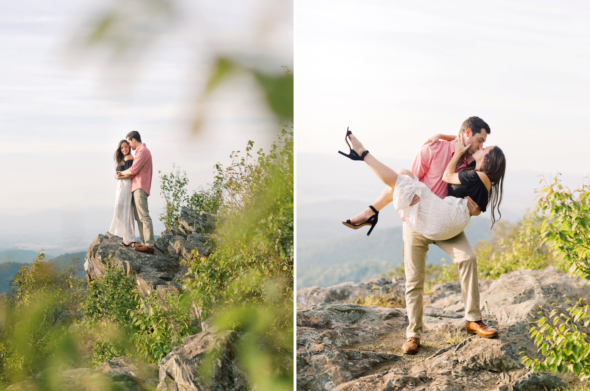 Skyline Drive Shenandoah National Park Virginia Engagement Photo