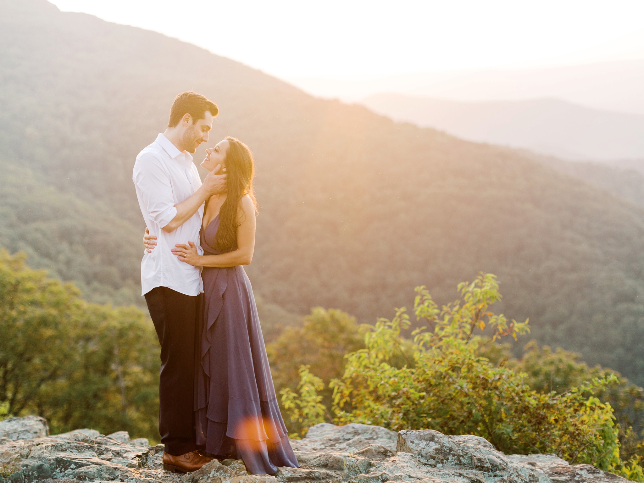 Skyline Drive Shenandoah National Park Virginia Engagement Photo