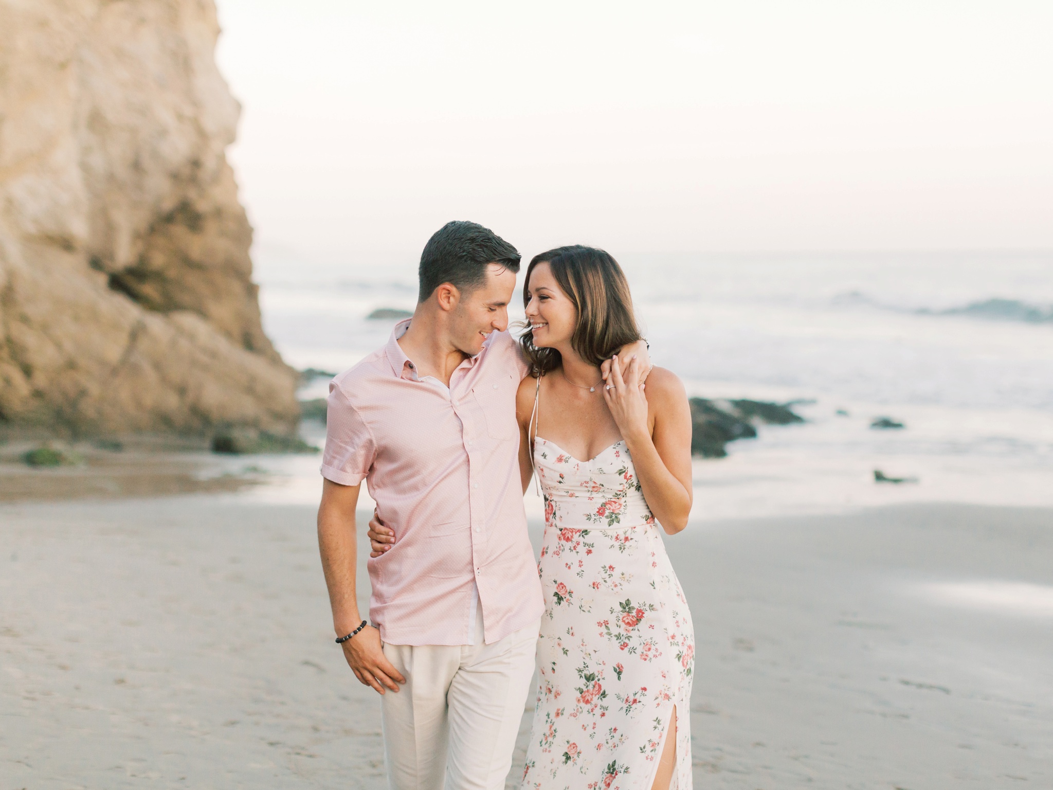 El Matador Beach Malibu Engagement Photo