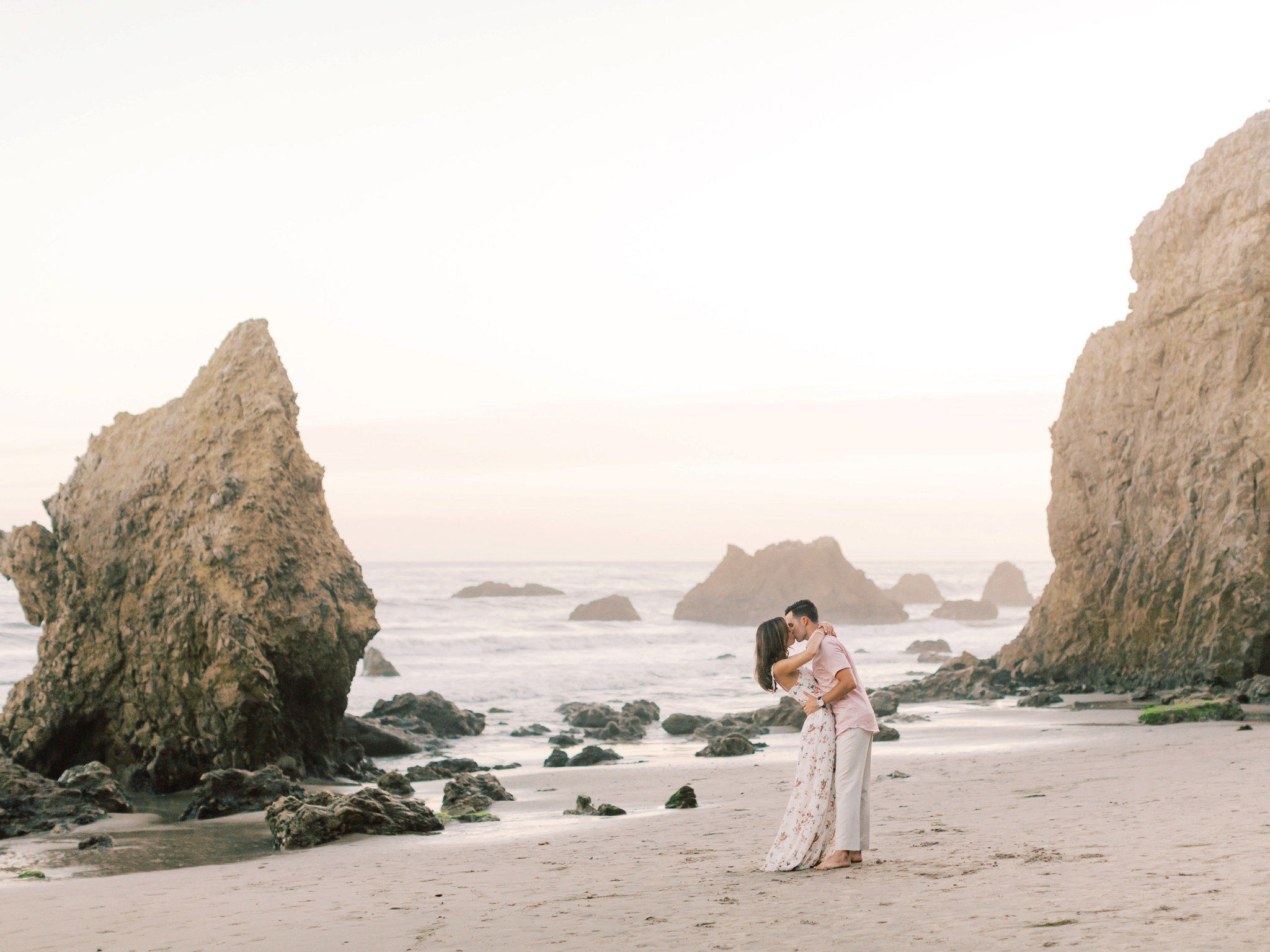 El Matador Beach Malibu Engagement Photo