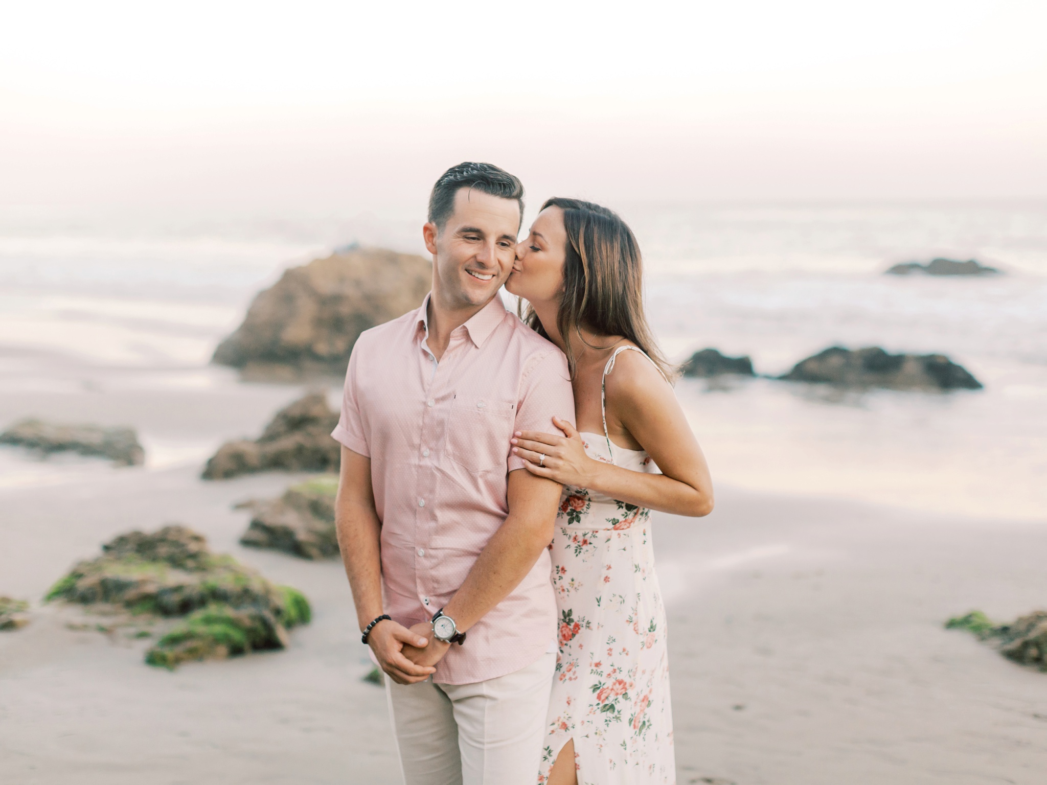 El Matador Beach Malibu Engagement Photo