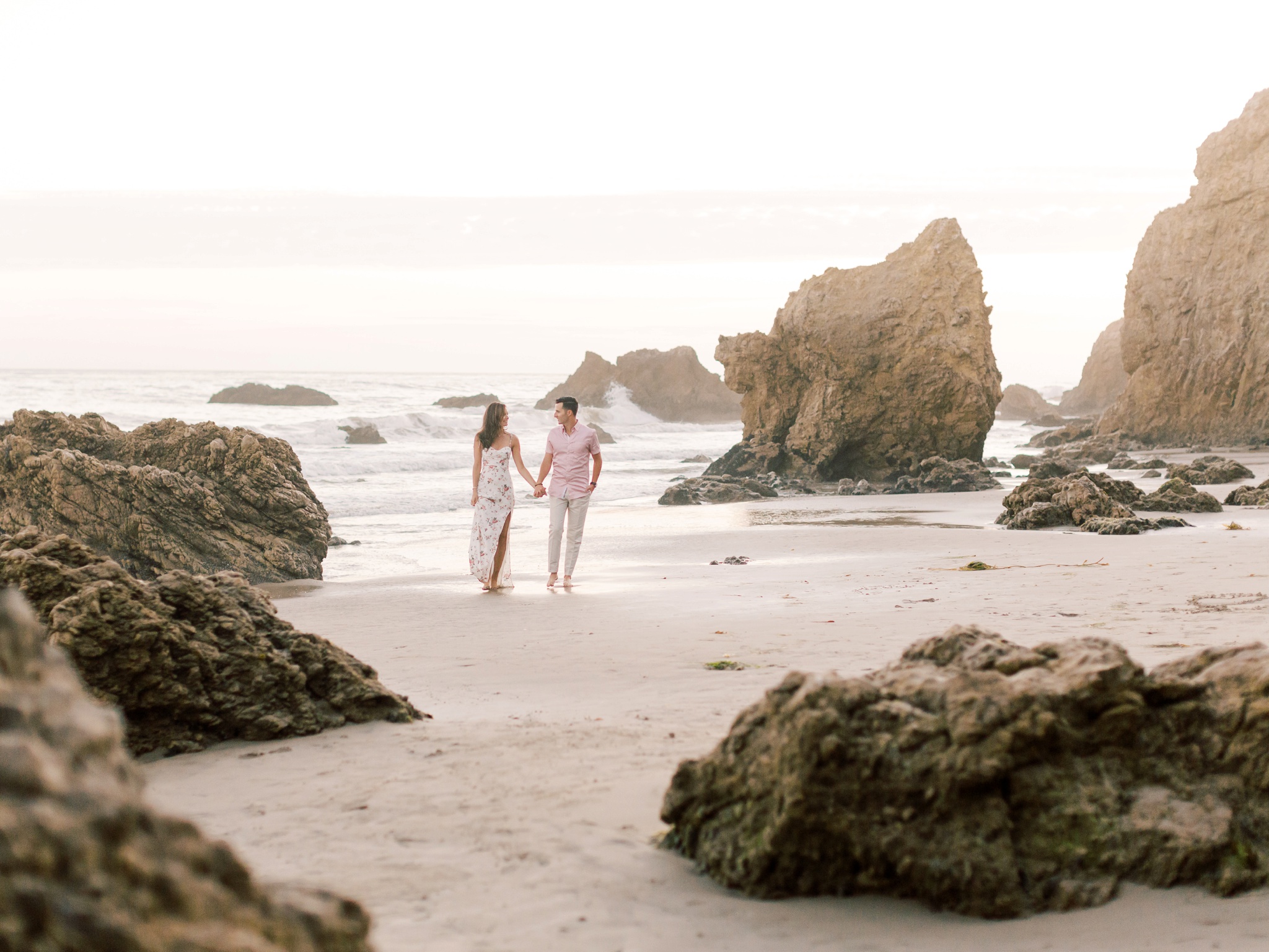 El Matador Beach Malibu Engagement Photo