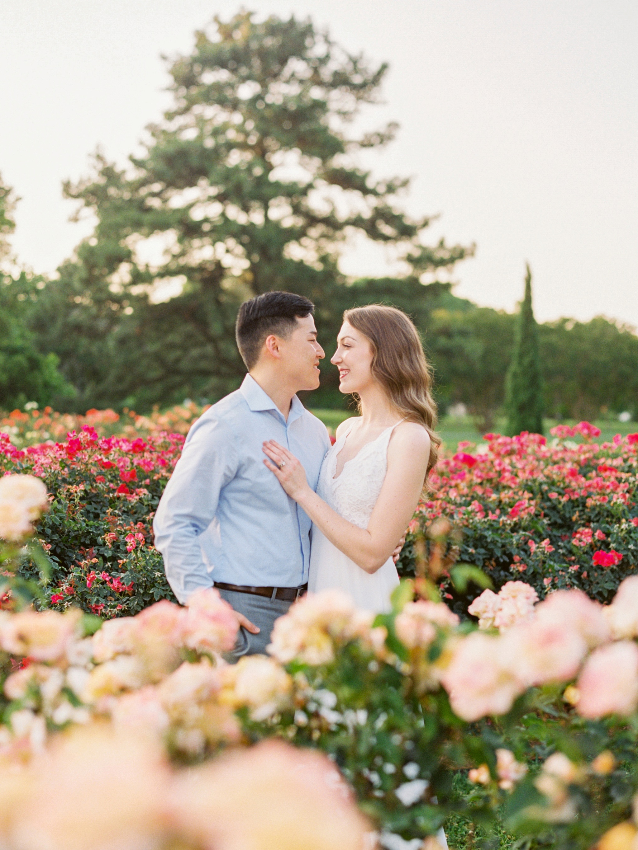 Norfolk Botanical Garden Virginia Engagement Photo