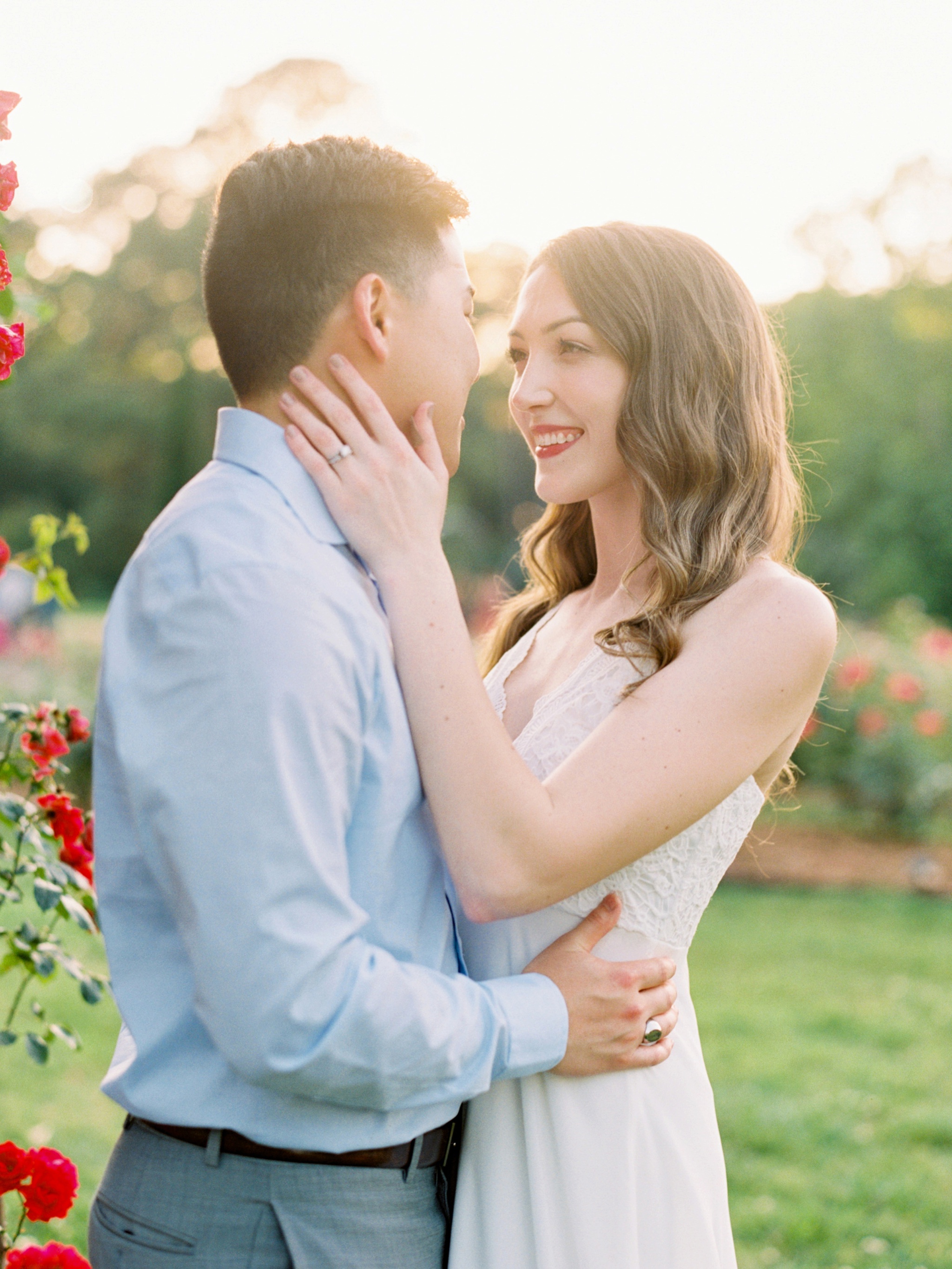 Norfolk Botanical Garden Virginia Engagement Photo