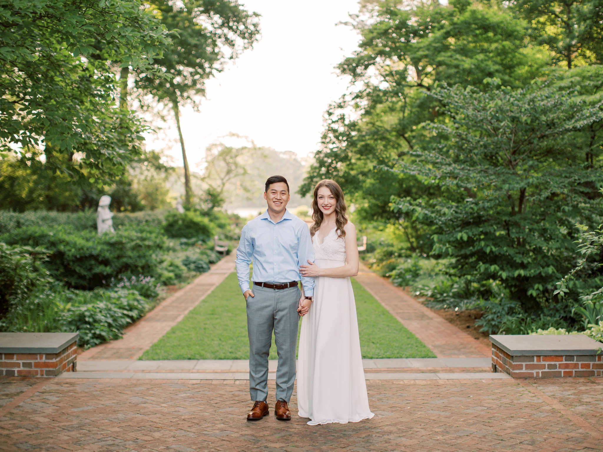 Norfolk Botanical Garden Virginia Engagement Photo