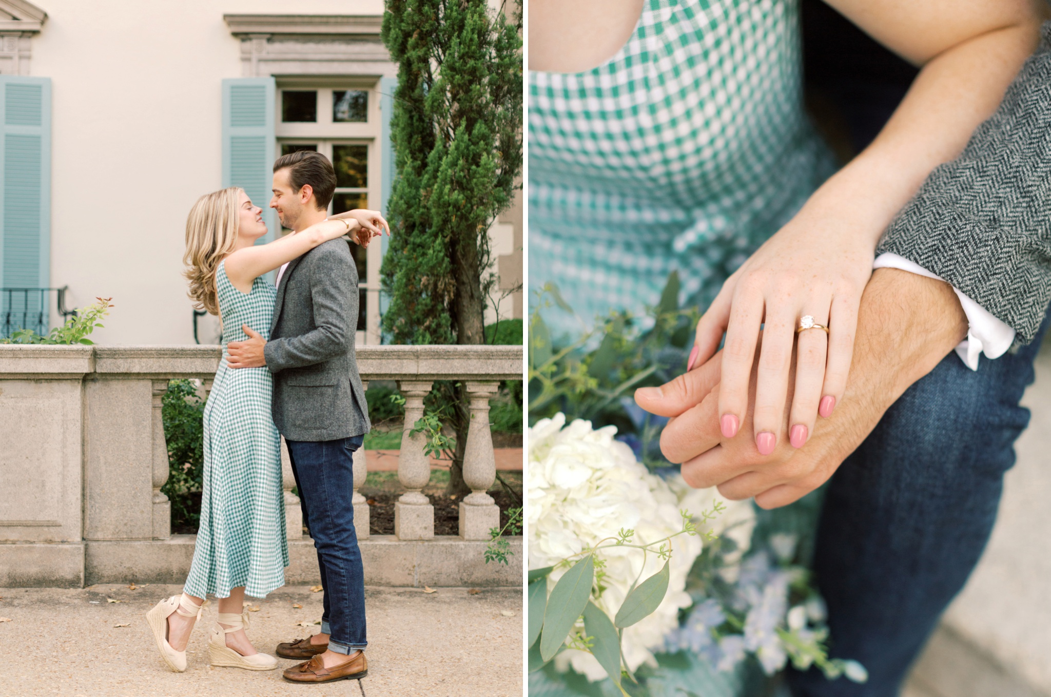 Monument Avenue Richmond Engagement Photo