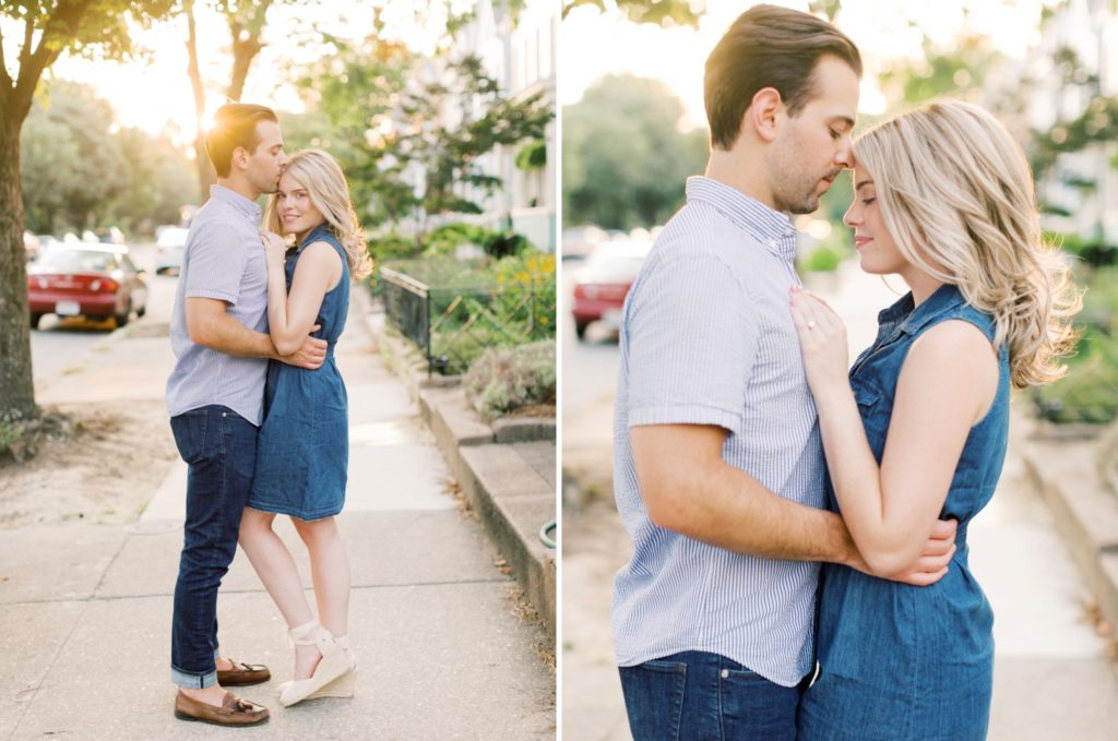 Richmond Monument Avenue Engagement Photo
