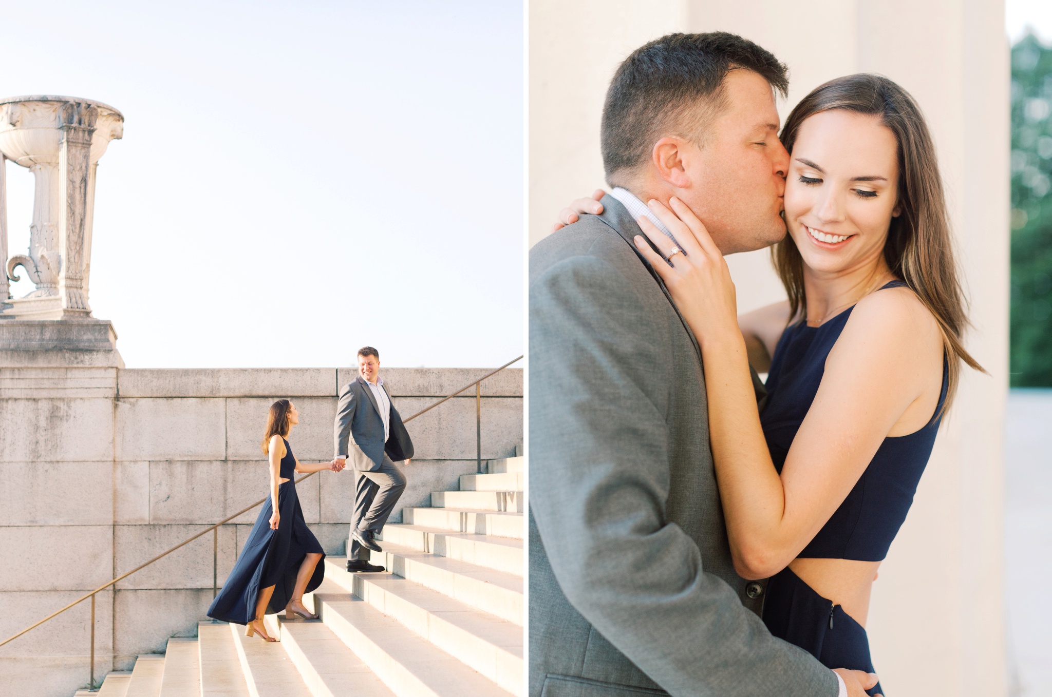 Lincoln Memorial Washington DC Engagement Photo
