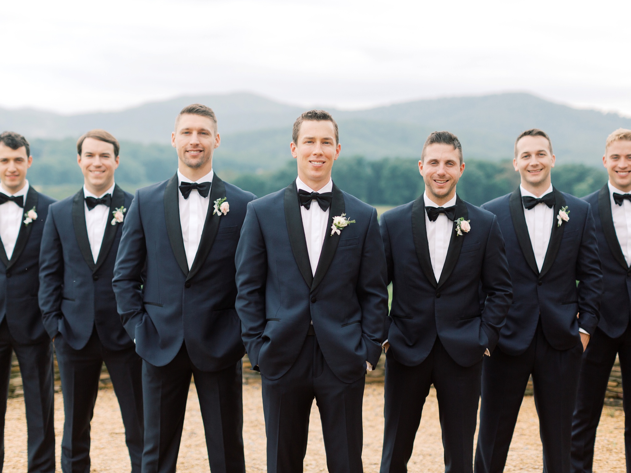 Pippin Hill Wedding Groomsmen