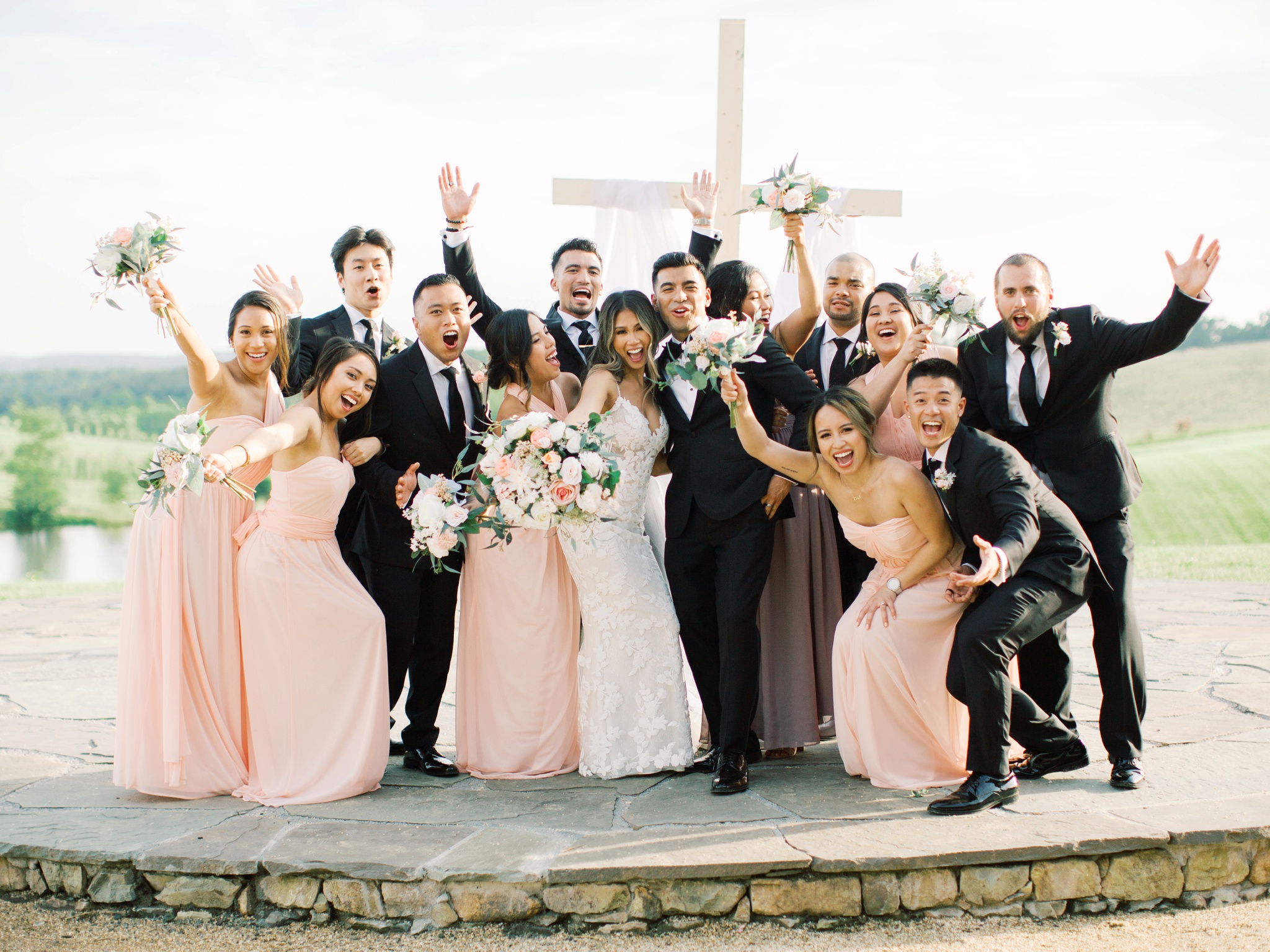 Stone Tower Winery Wedding Party