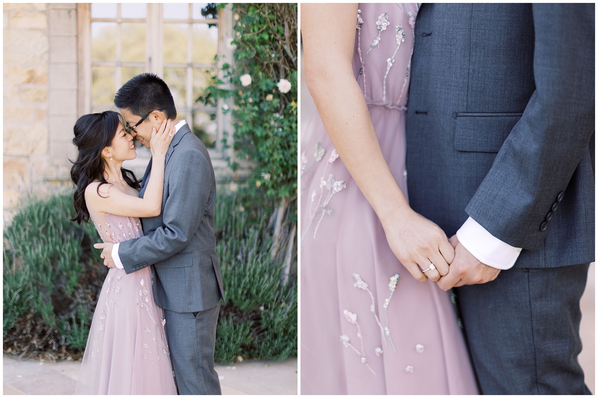lavender engagement photo