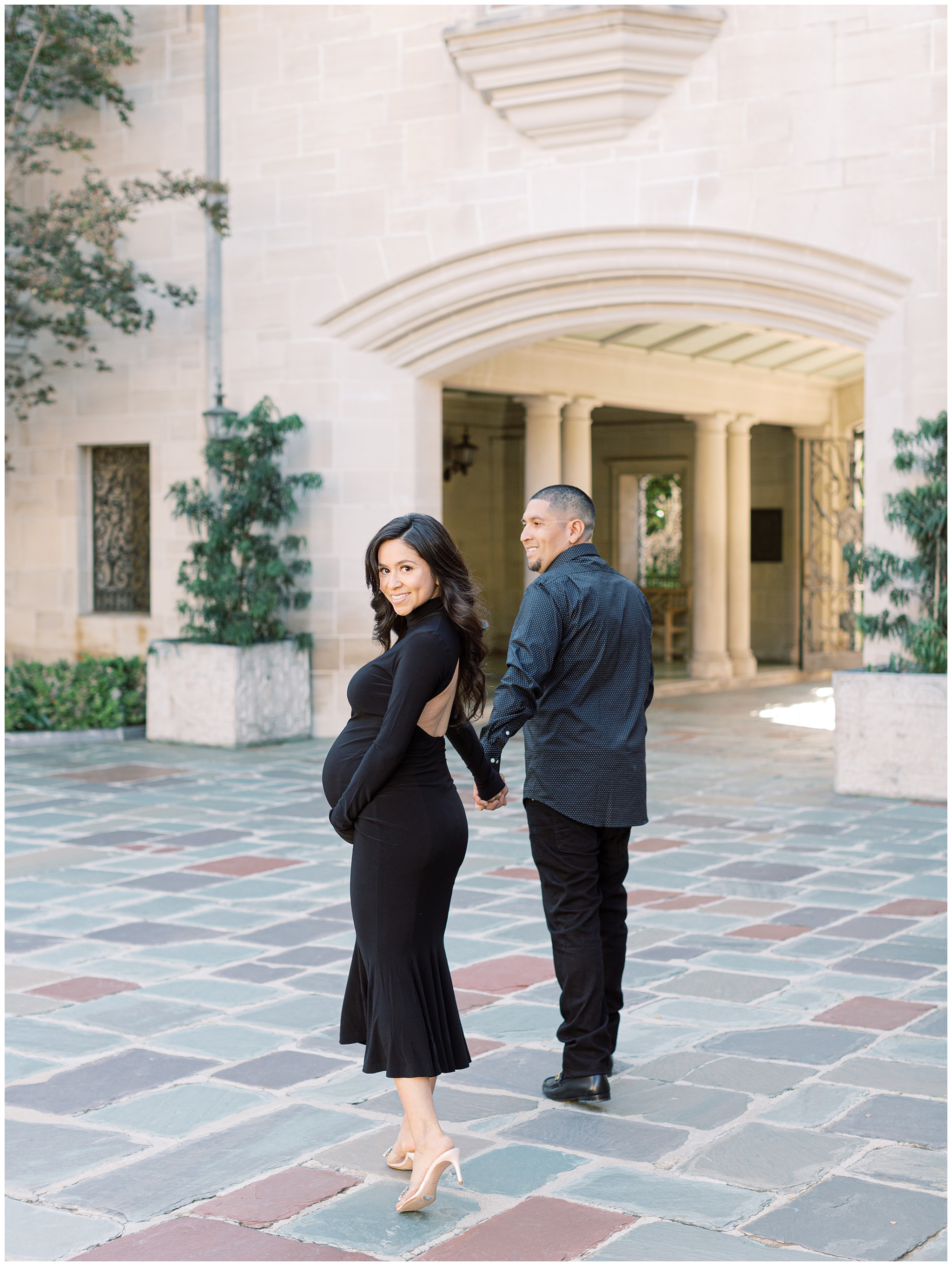Greystone Mansion maternity photo