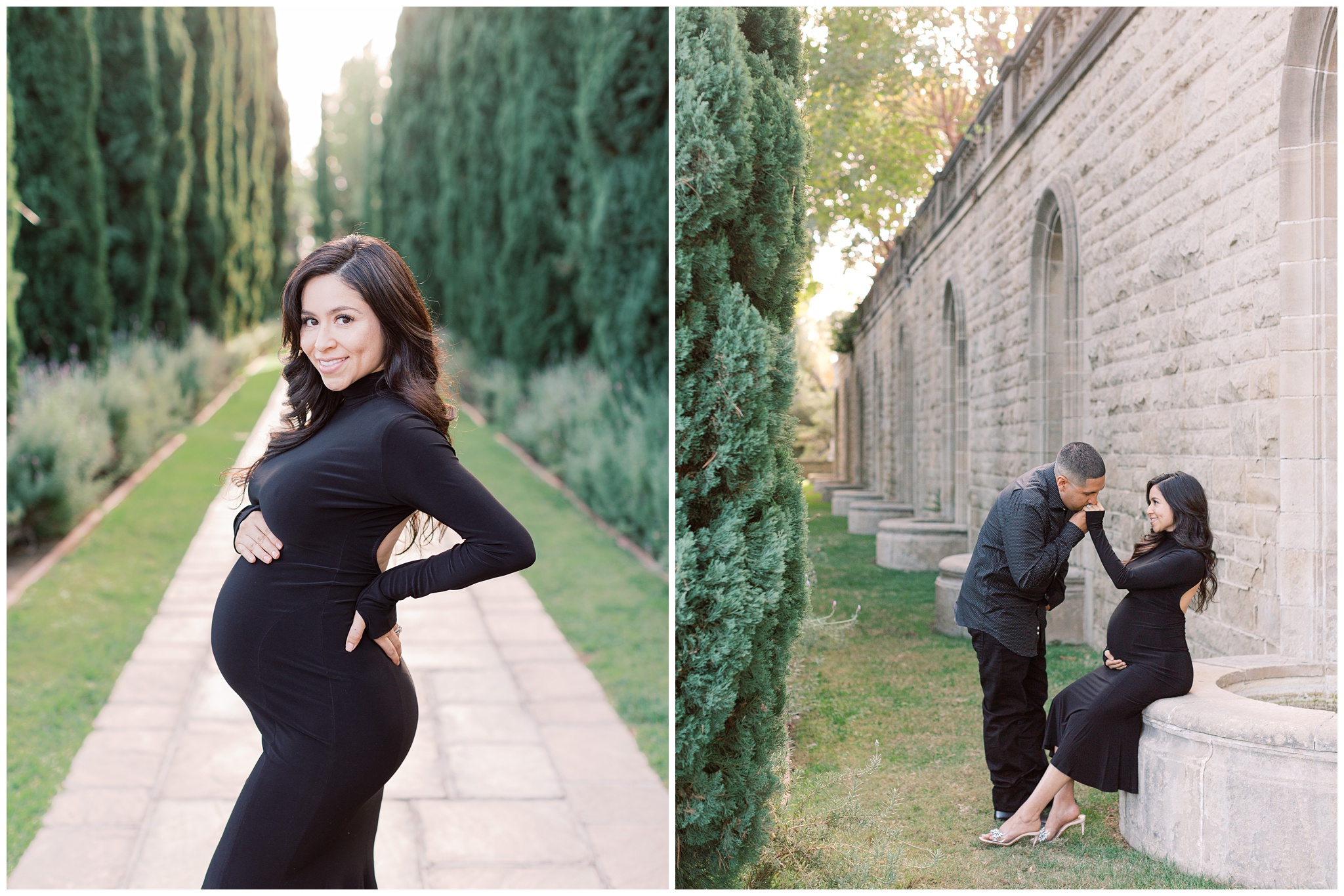 Greystone Mansion maternity photo