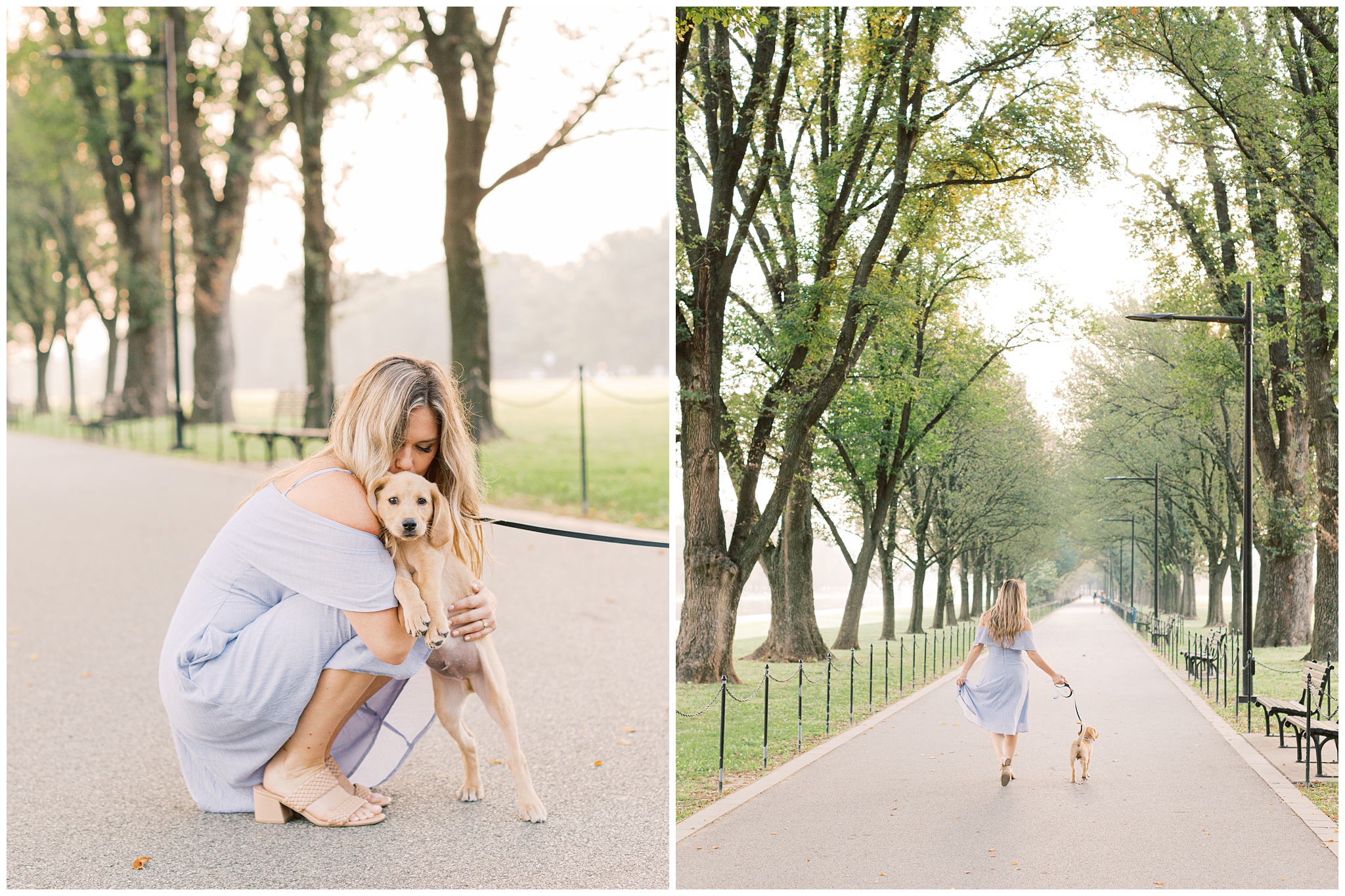National Mall Washington DC engagement photo