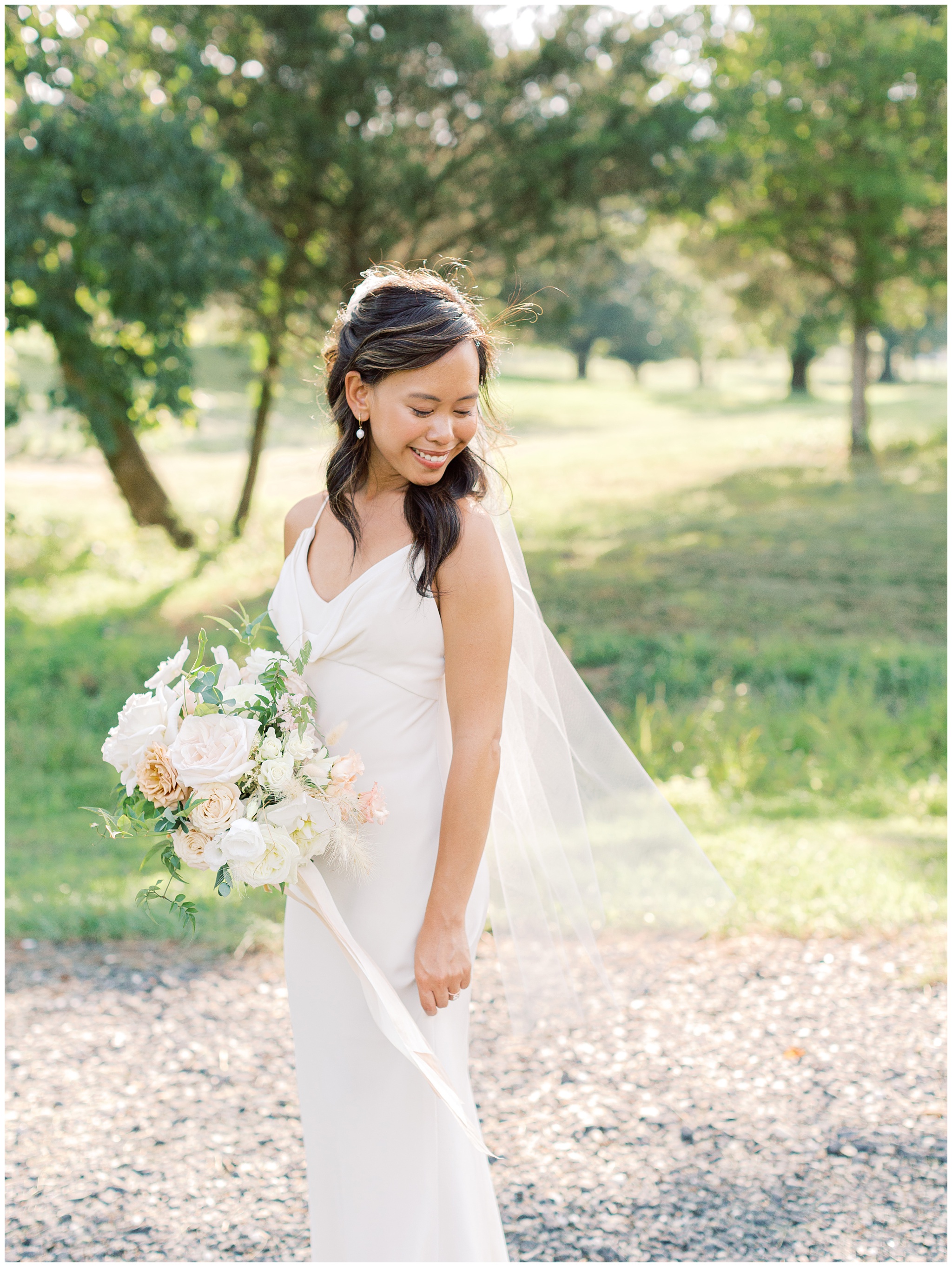 Veritas Vineyards & Winery wedding photo of bride