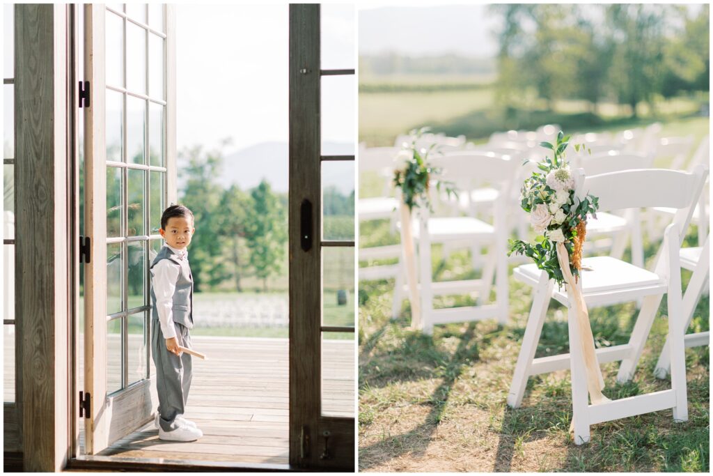Veritas Vineyards & Winery wedding ceremony photos