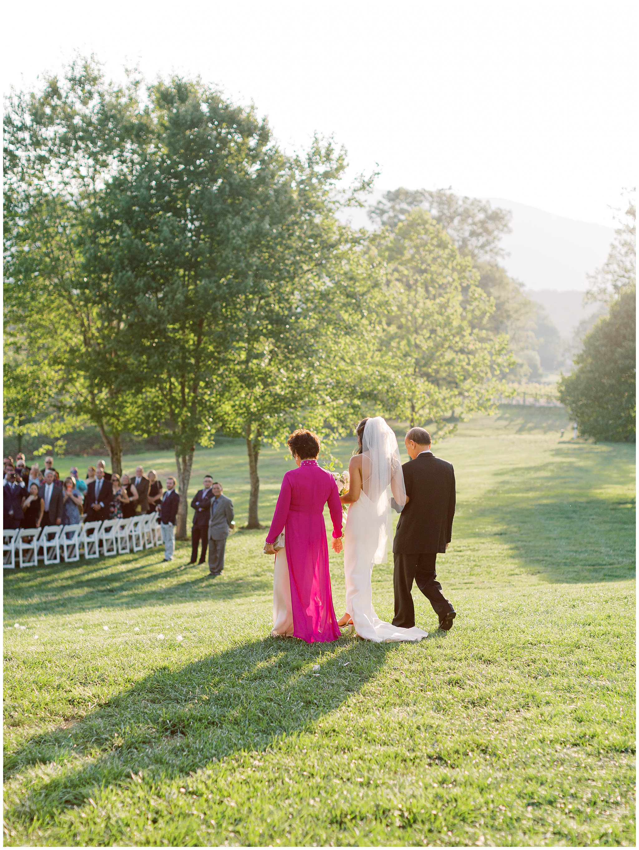 wedding ceremony at Veritas Vineyards & Winery
