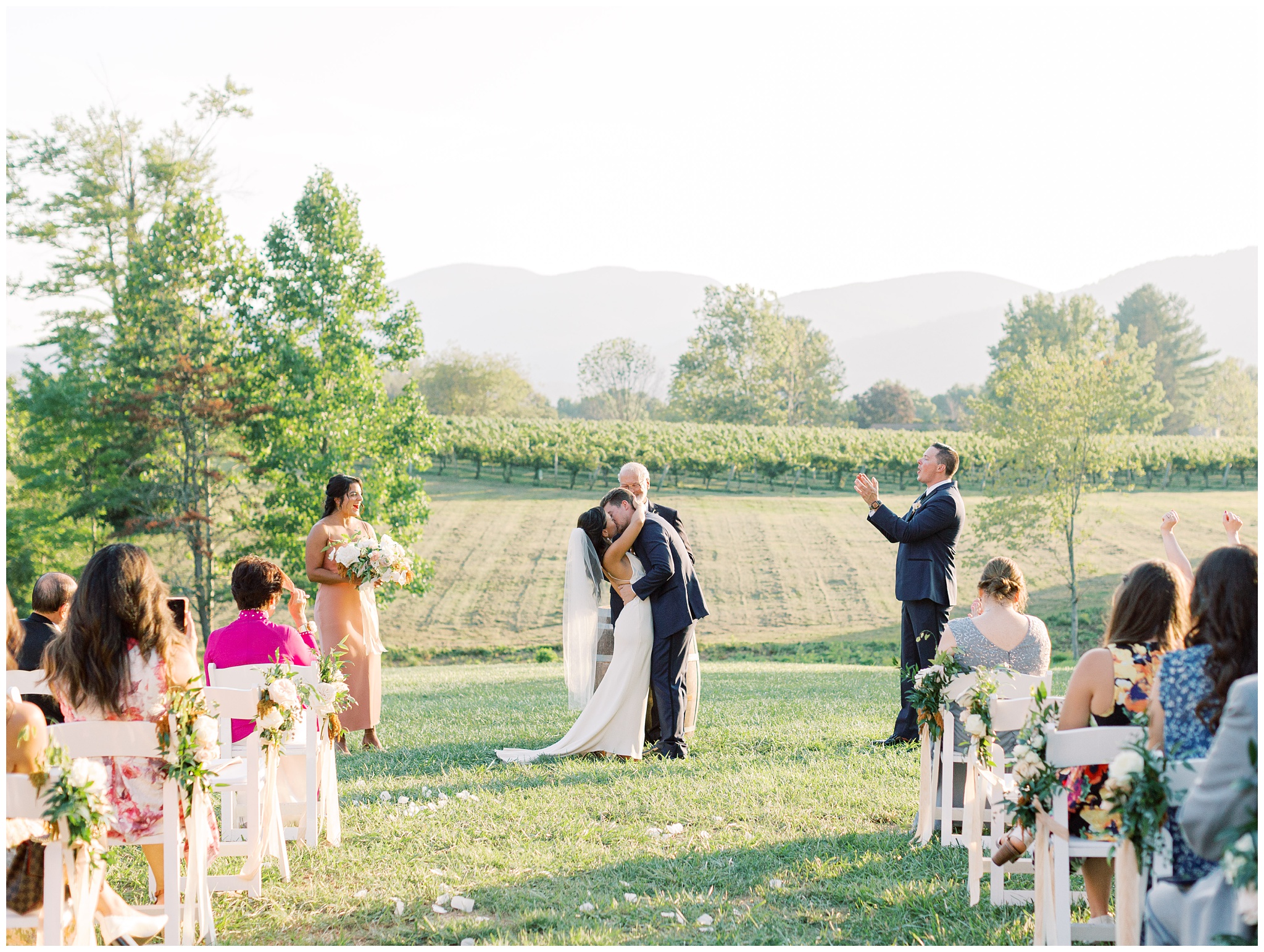 wedding ceremony at Veritas Vineyards & Winery