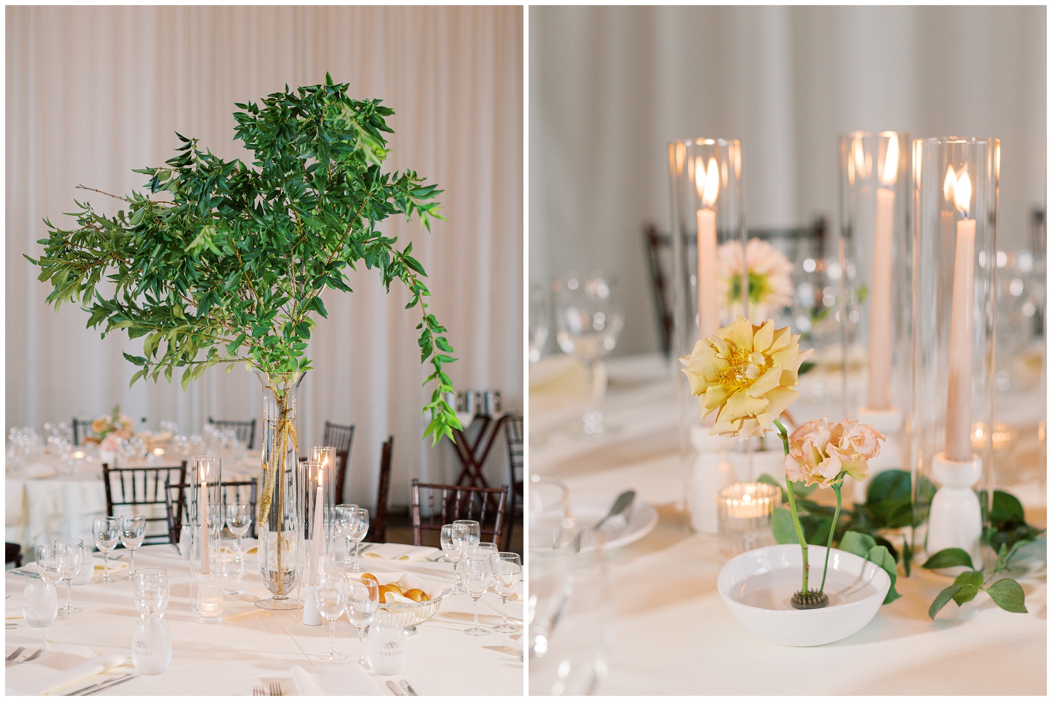 Veritas Vineyards & Winery wedding photo of reception space