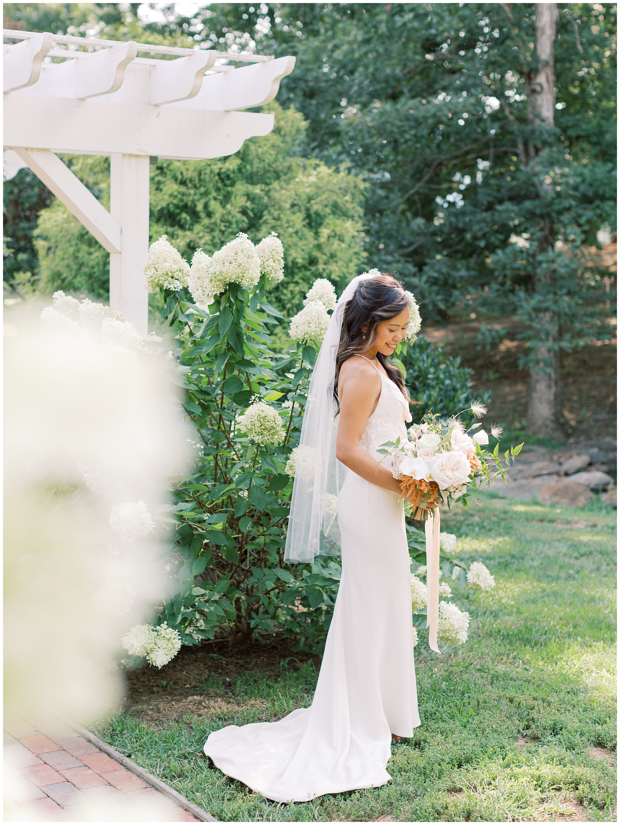 Veritas Vineyards & Winery wedding photo of bride