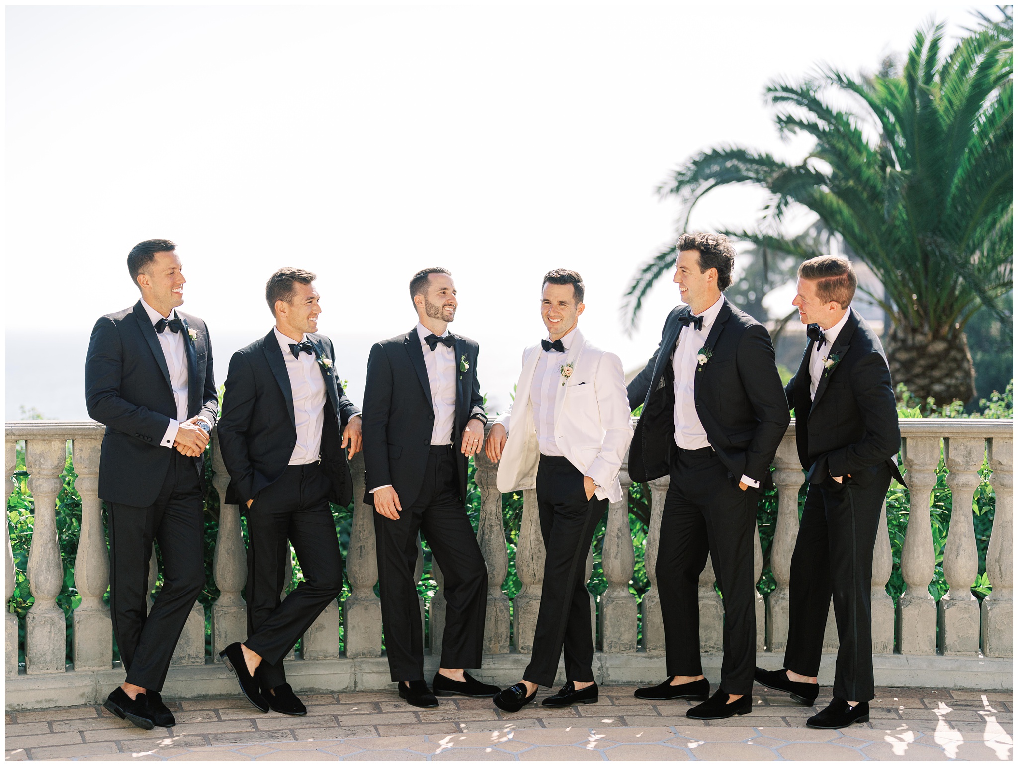 Bel Air Bay Club wedding Groom and Groomsmen photo
