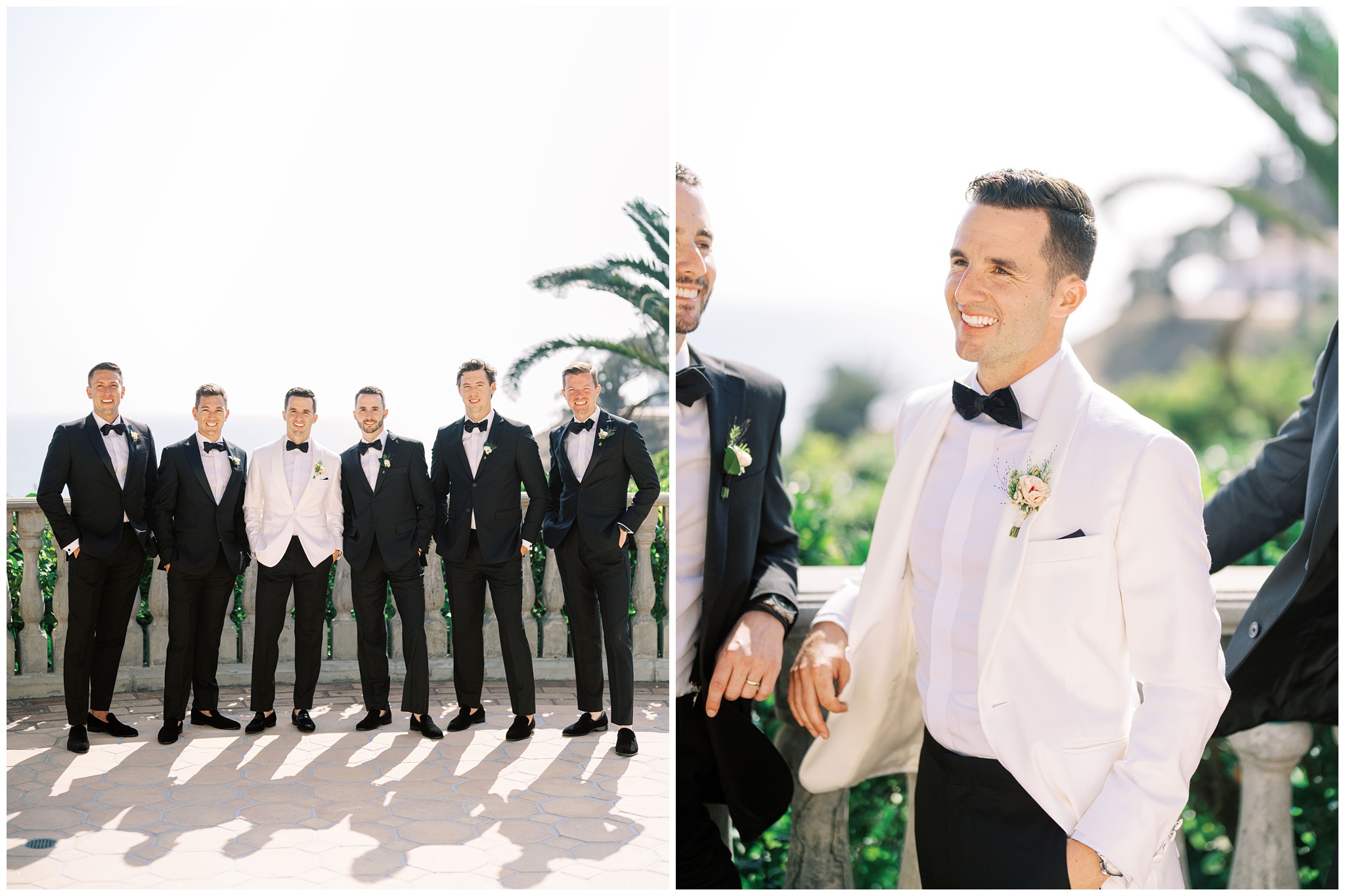 Bel Air Bay Club wedding Groom and Groomsmen photo
