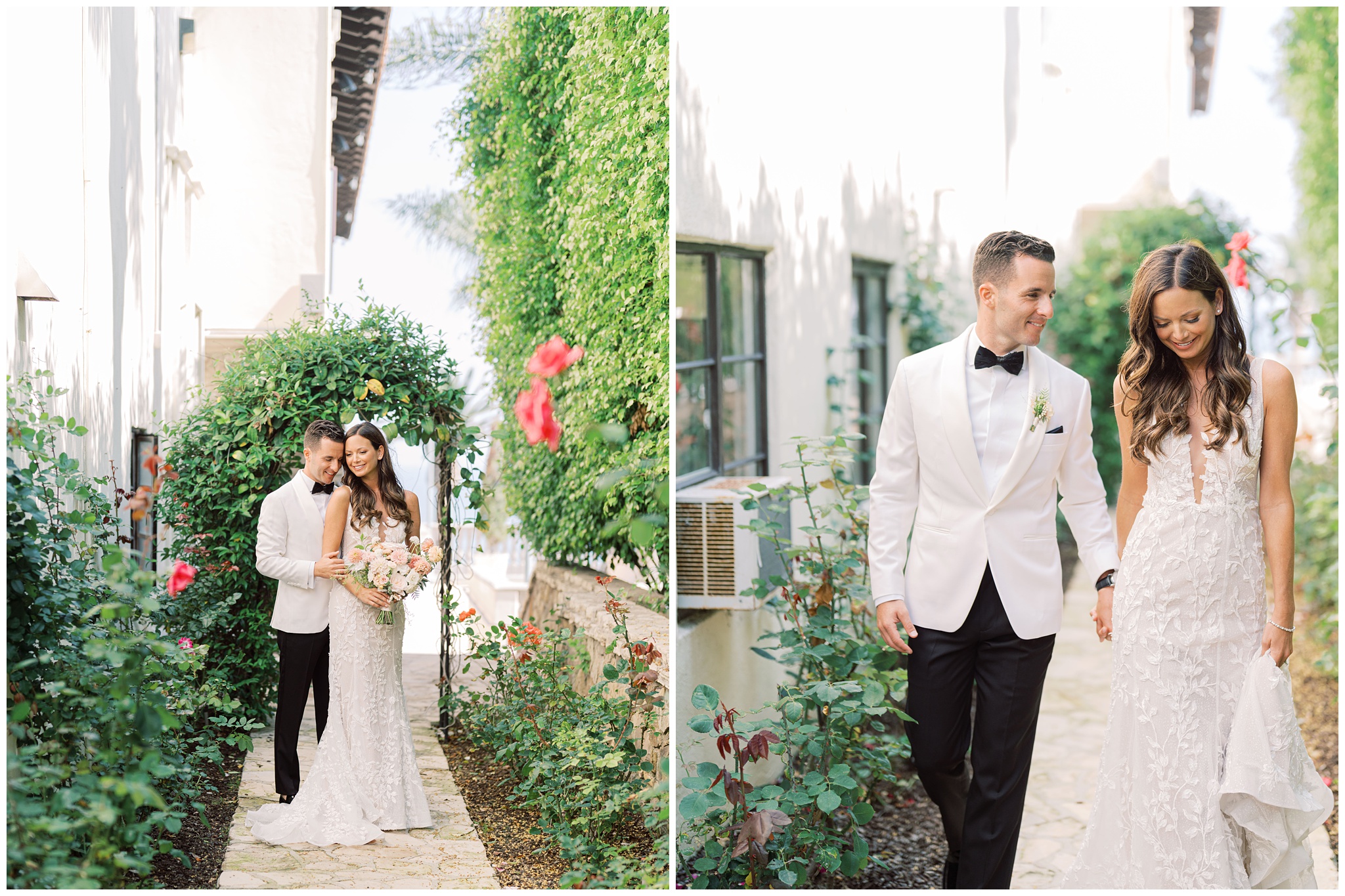 Bel Air Bay Club Bride and Groom wedding portrait