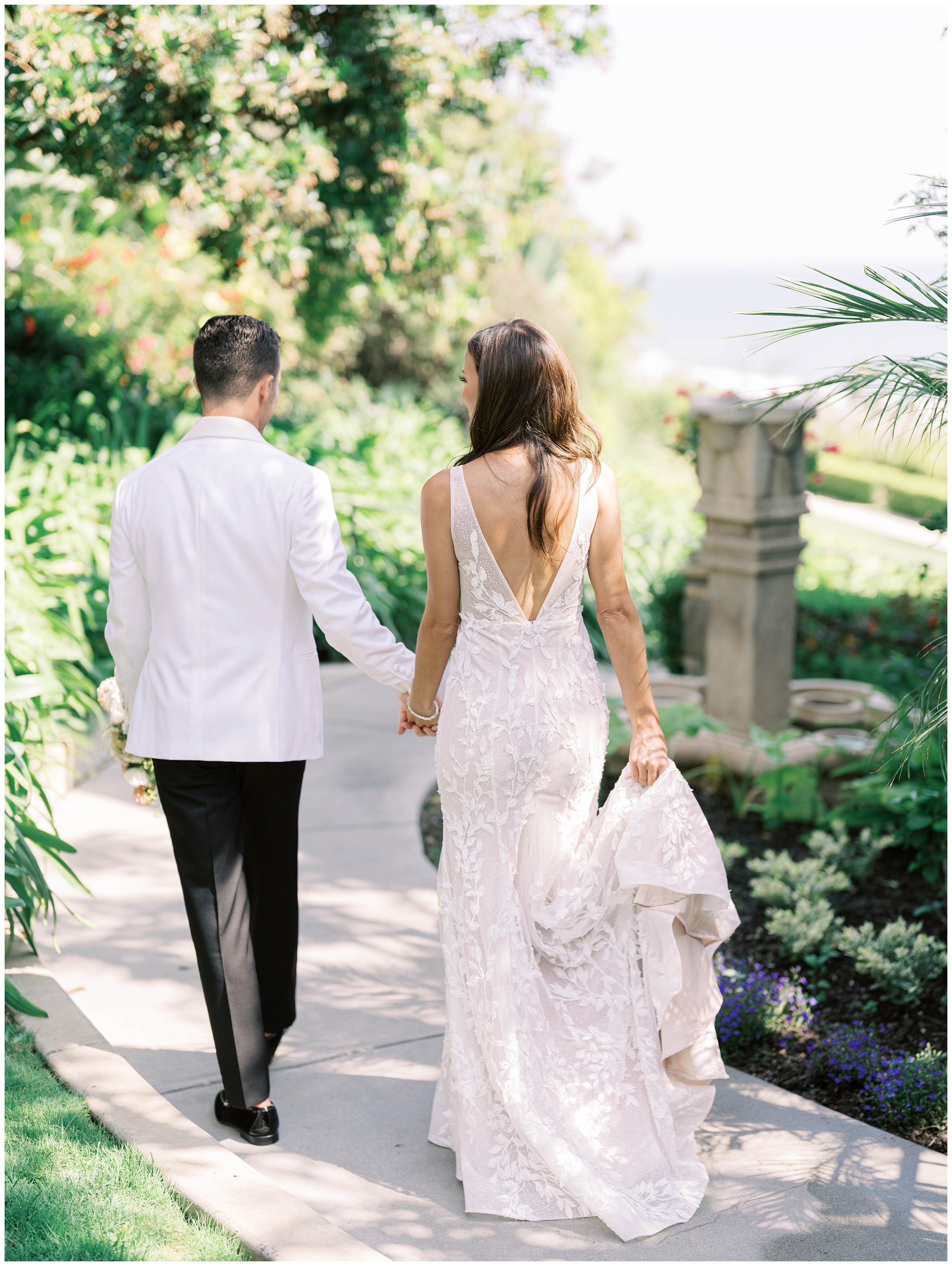 Bel Air Bay Club Bride and Groom wedding portrait