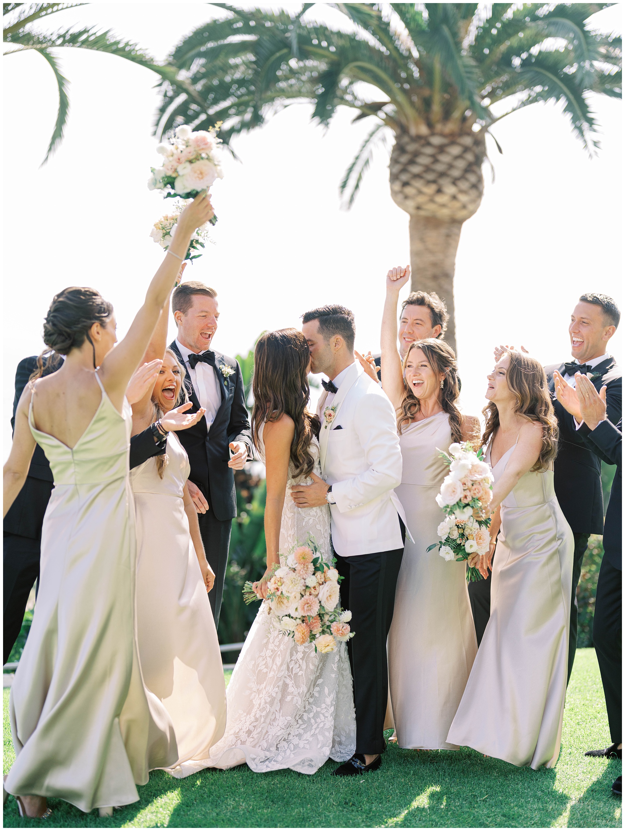 Bel Air Bay Club wedding party photo