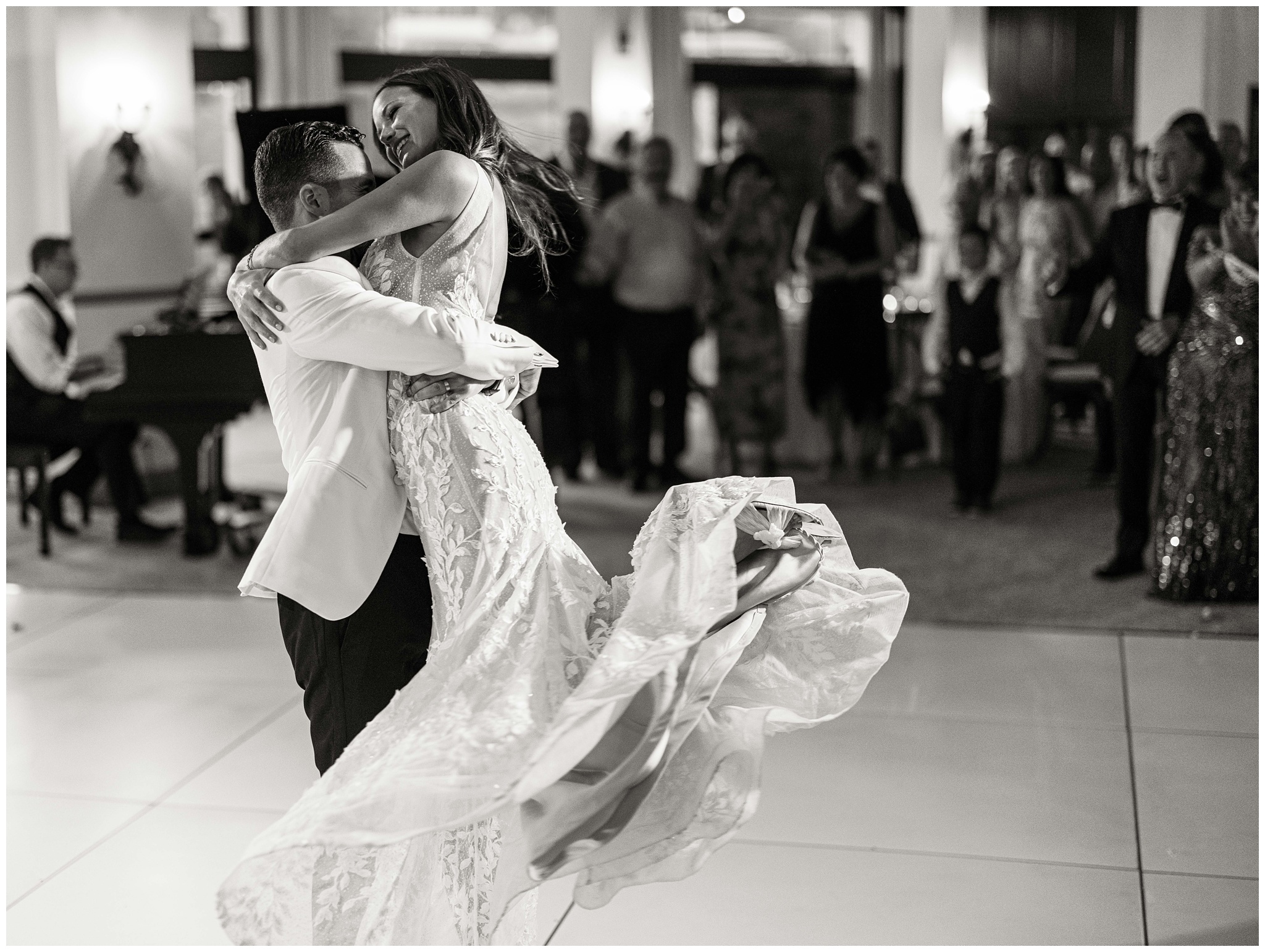 Bel Air Bay Club wedding reception dancing photo