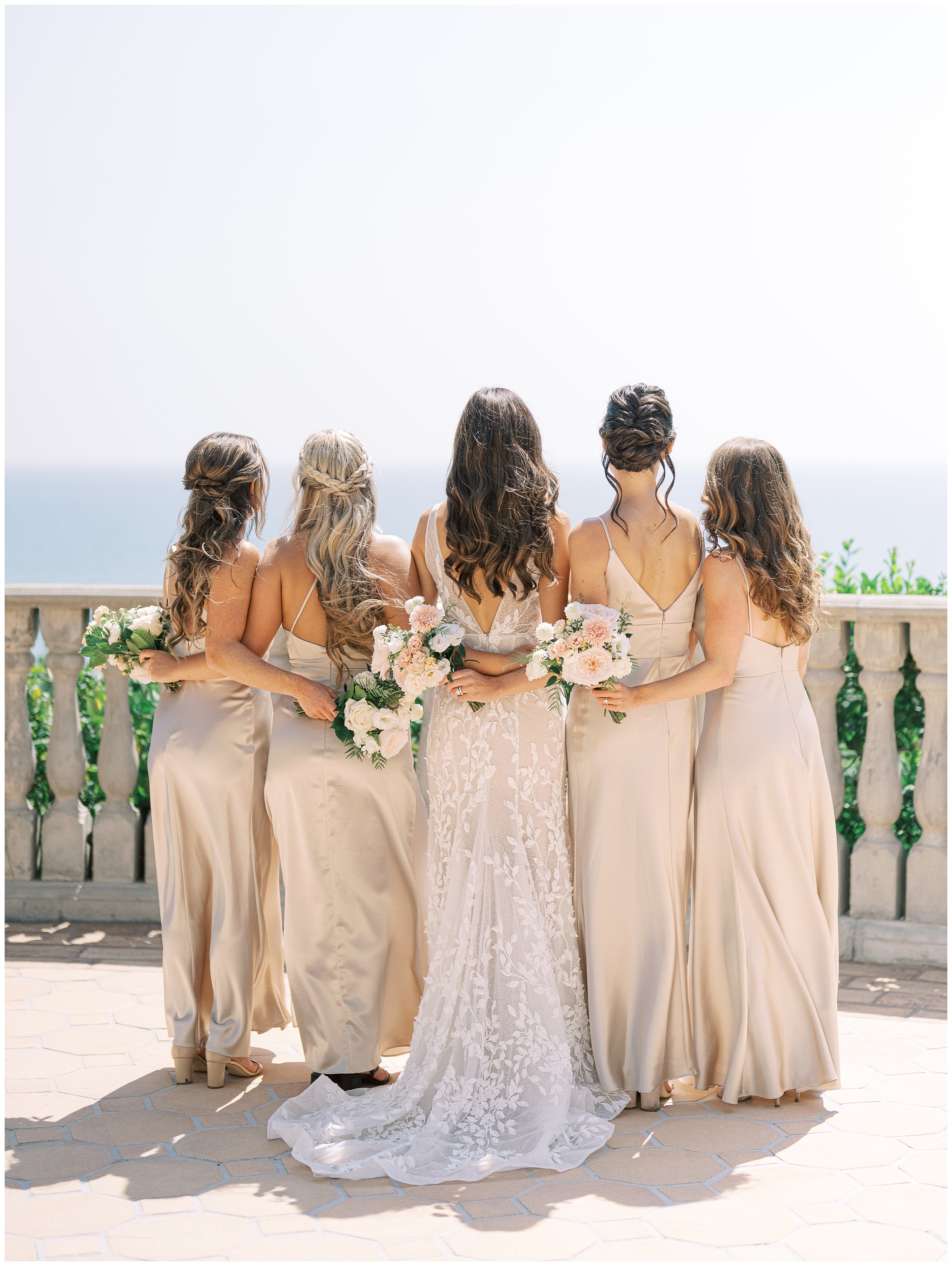 Bel Air Bay Club wedding bride and bridesmaids photos
