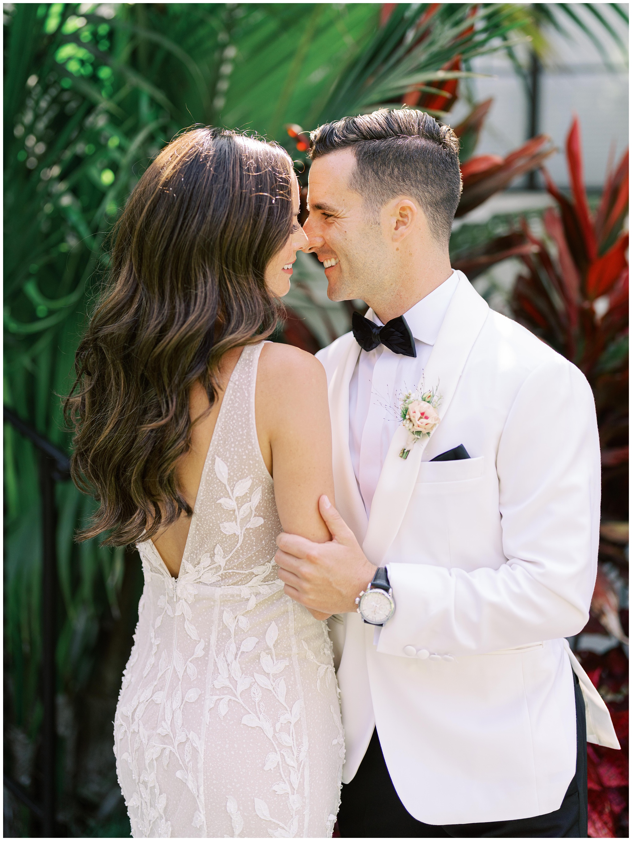 Bel Air Bay Club Bride and Groom wedding portrait