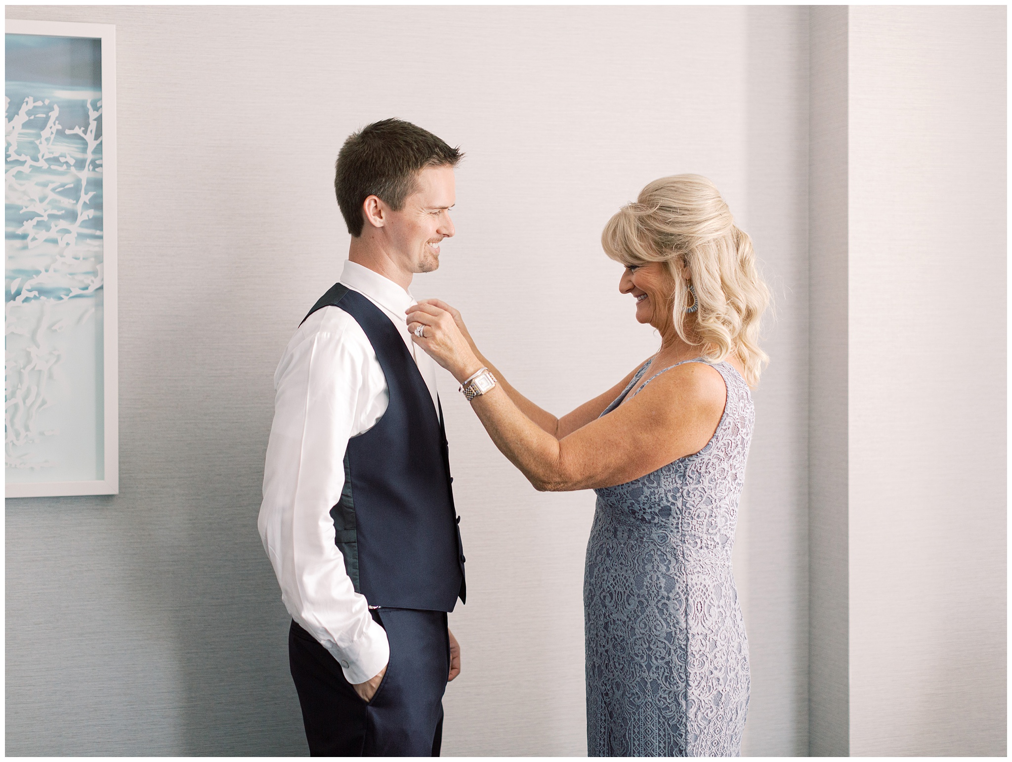 Groom getting ready photo