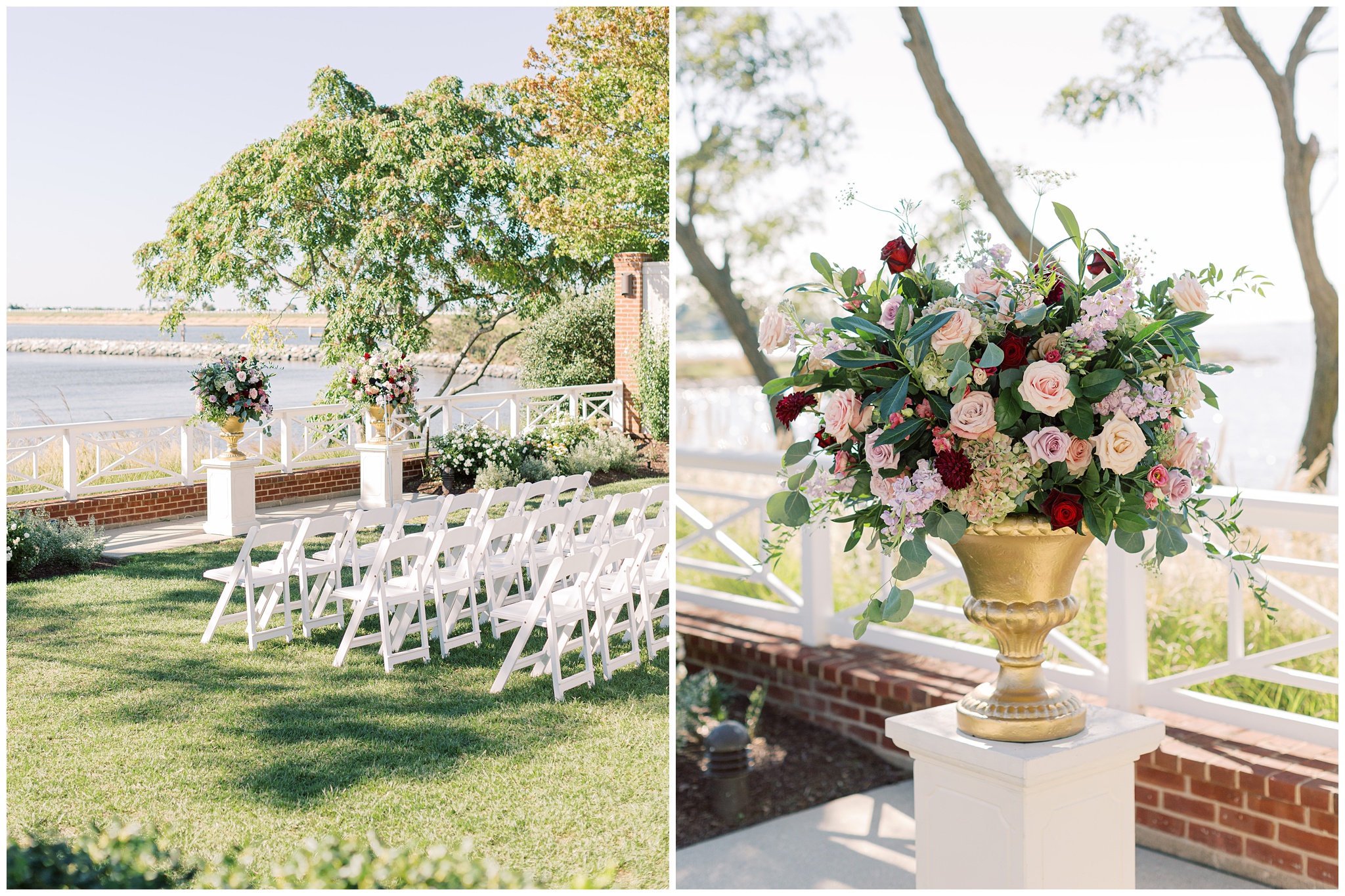 Chesapeake Bay Beach Club wedding ceremony decor